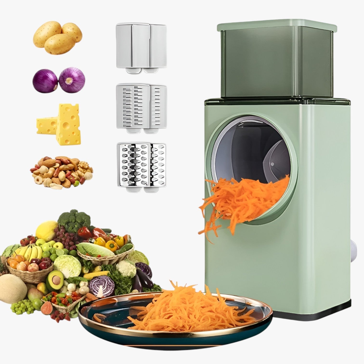 FreshPrep | Grøntsagsslicer – Hurtig og Let Skæring til Perfekte Måltider - - other - {{ product_tags }