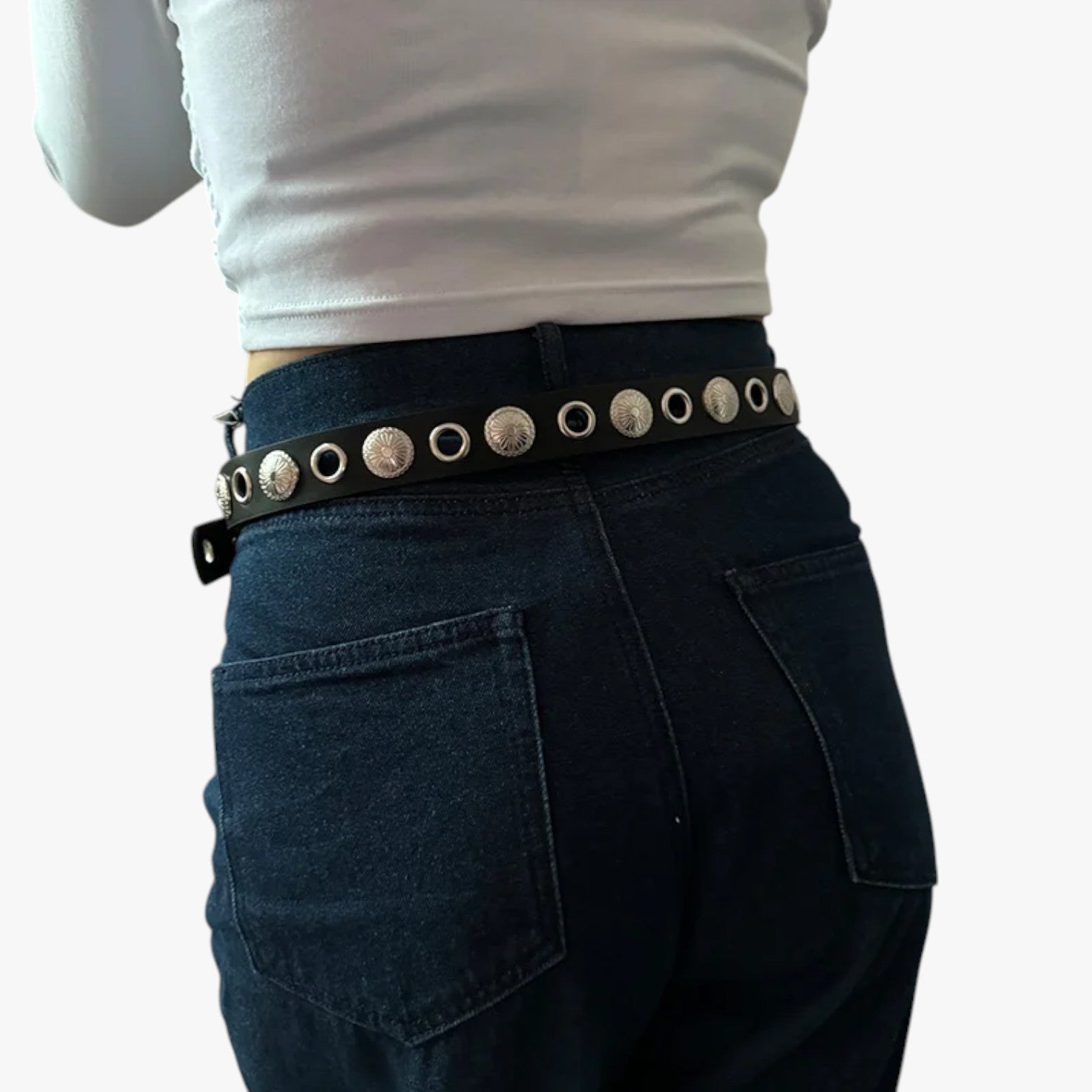Belen | Punk lænke i læder med spænder unisex - - Belen | Punk lænke i læder med spænder unisex - €25 - {{ product_tags }