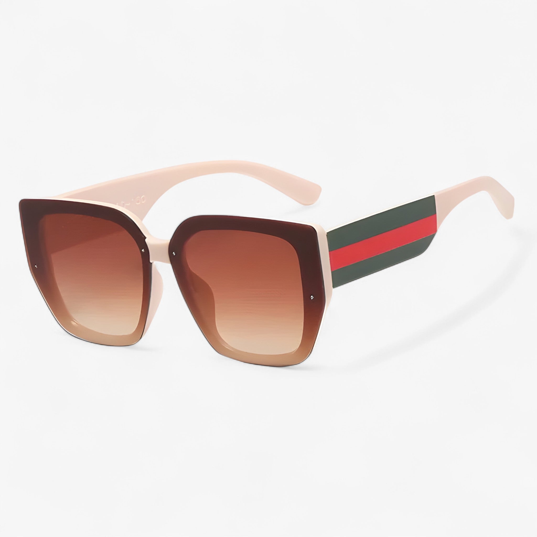 Roco | Multi-farvet polygonal retro-solbrille til damer - Lyserød - women's fashion - {{ product_tags }