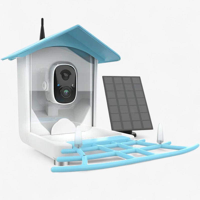 Levin | Sikkerhed & Fugleglæde – Solenergi-kamera med fodringsskål til fugle - solceller - house & garden - {{ product_tags }