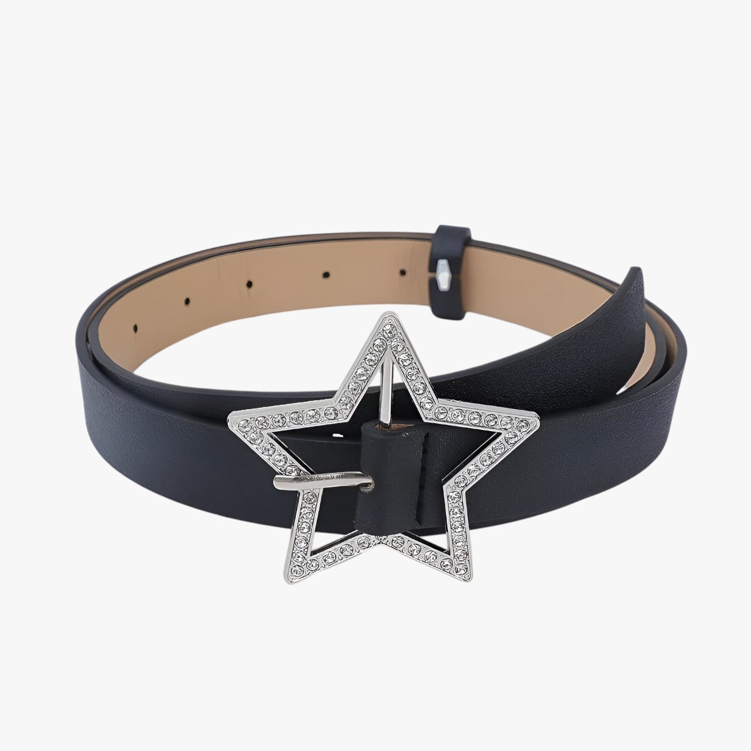 Evie | Y2K-bælte med strass til jeans - sort - women's fashion - {{ product_tags }