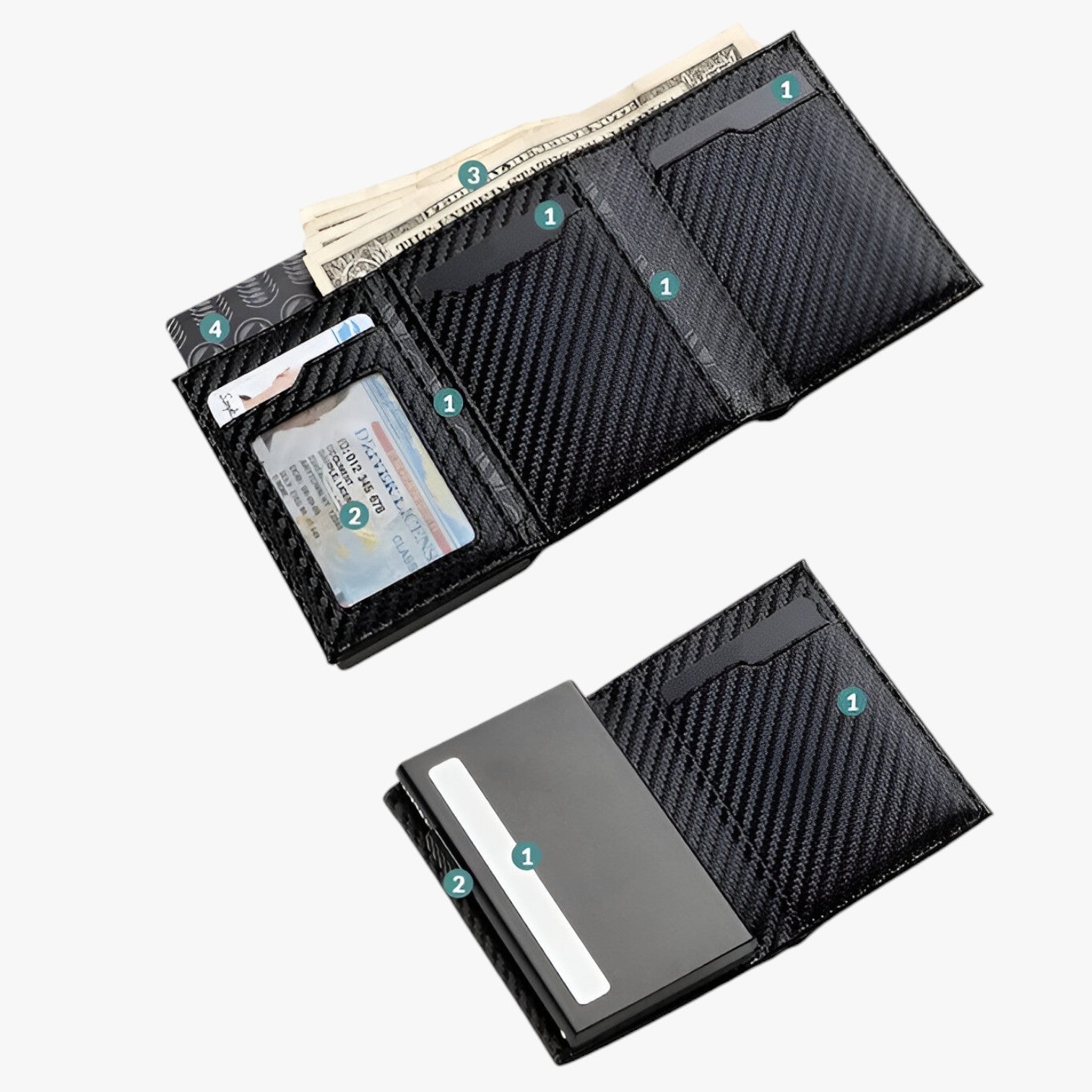 Marius | RFID-sikker Bi-Fold Pung med Møntlomme - - bags - {{ product_tags }