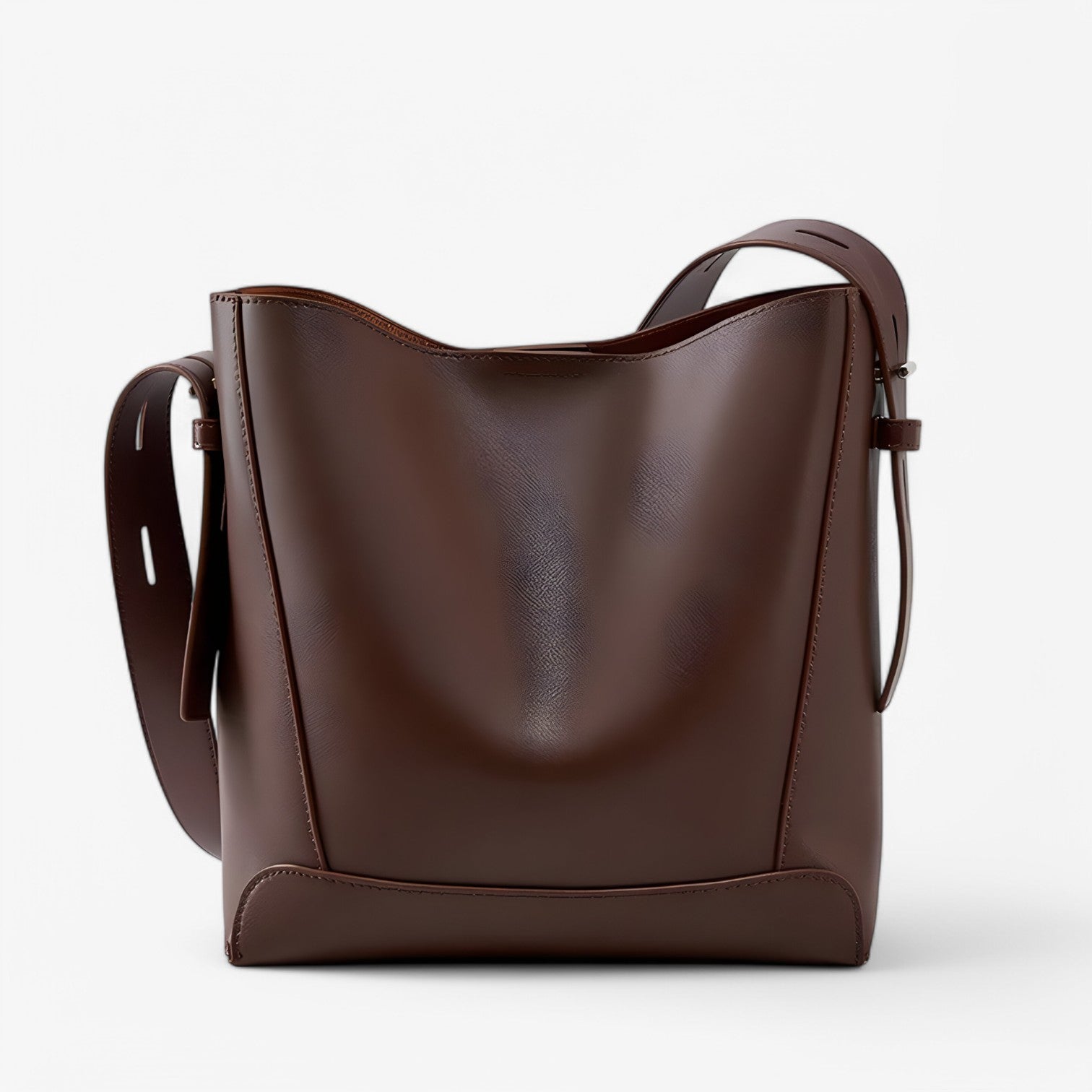 Hilda | Stilfuldt læder skuldertaske – Rummelig og elegant - Kaffe - bags - {{ product_tags }