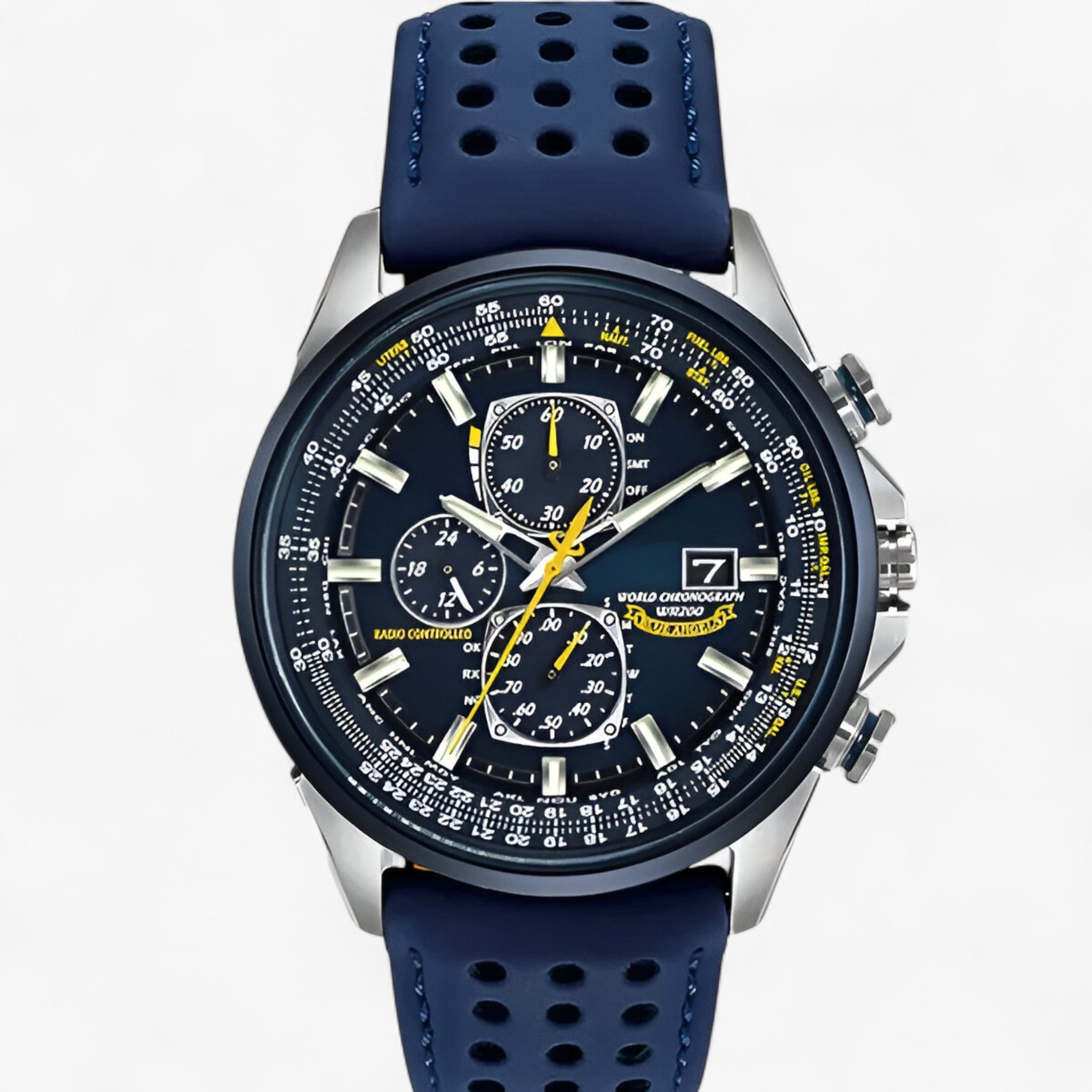 Elin | Ur Kronograf Mand MultiSteel 42mm, Sølv Stål, Blå Elegant Urskive - - Watches - {{ product_tags }