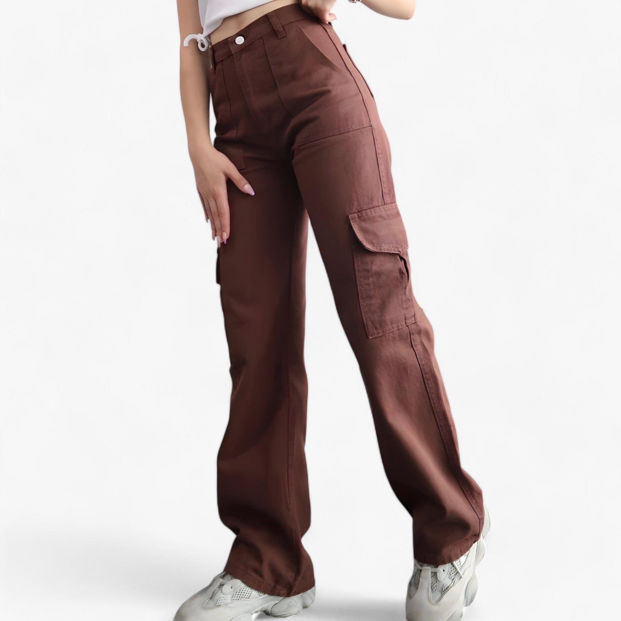 Rhea | Cargo-bukser - Streetwear og behagelig pasform - Kaffe - men's fashion - {{ product_tags }