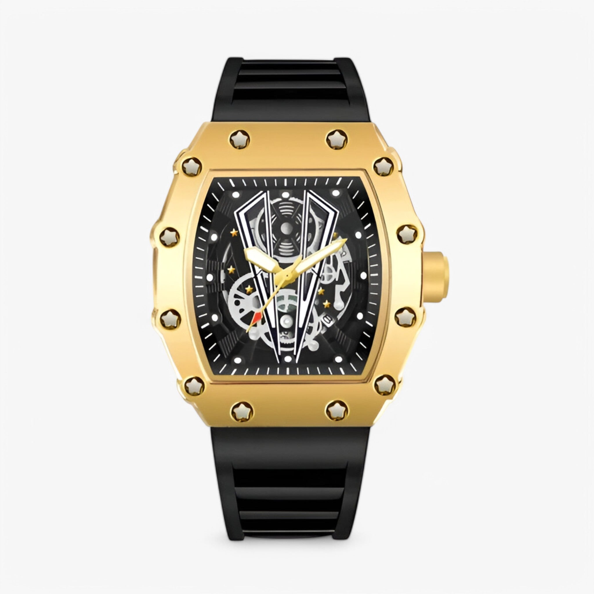 Adelmo | Firkantet luksus sportsur - Guld - watches - {{ product_tags }