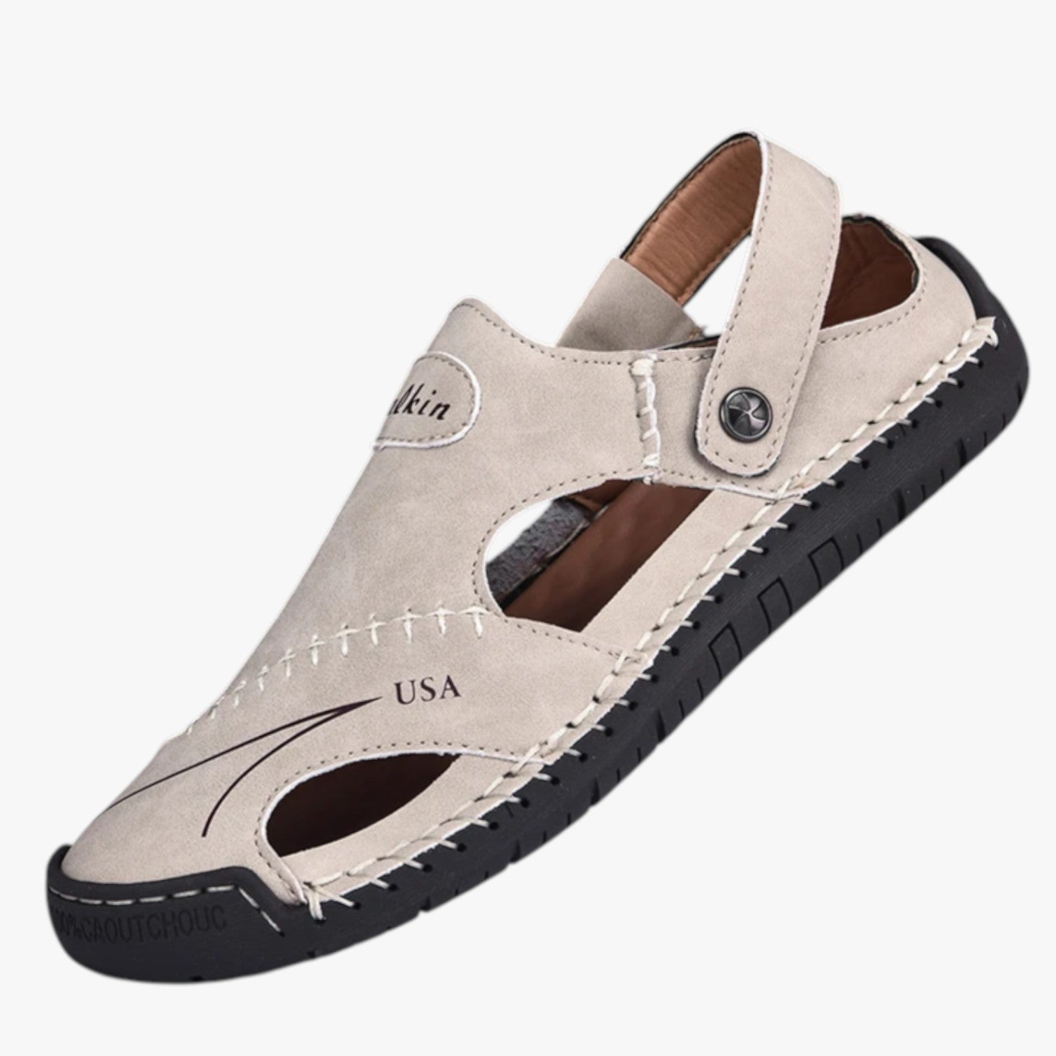 Owen | Herre sommersandaler - Åndbart læder og skridsikker sål for et stilfuldt præg - Beige - Owen | Herre sommersandaler - Åndbart læder og skridsikker sål for et stilfuldt præg- €25 - {{ product_tags }