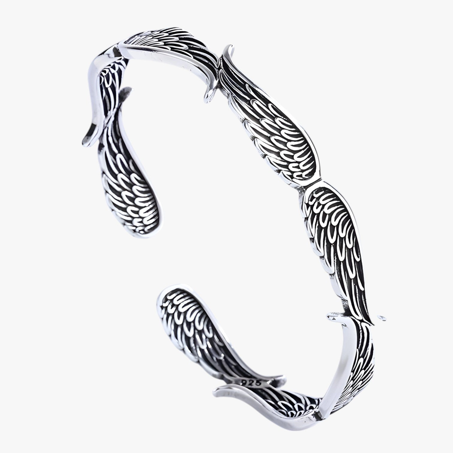 Jayce | Armband i 925 sølv med guldfjer i vintage punk stil - 30HLZY6576 - Jayce | Armband i 925 sølv med guldfjer i vintage punk stil - €25 - {{ product_tags }
