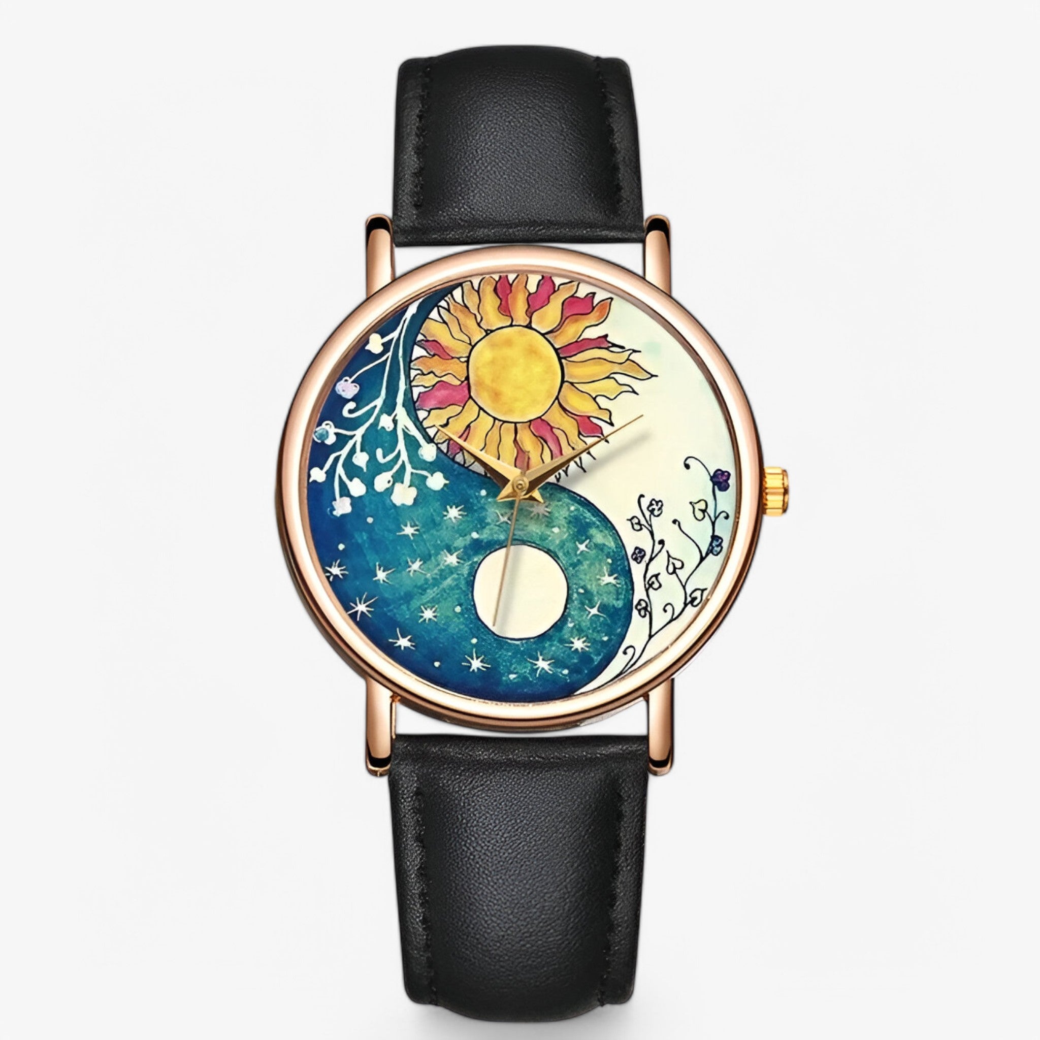 Naomi | Moderigtigt ur lavet af ægte læder med originalt design og vandafvisende - Sort - watches - {{ product_tags }