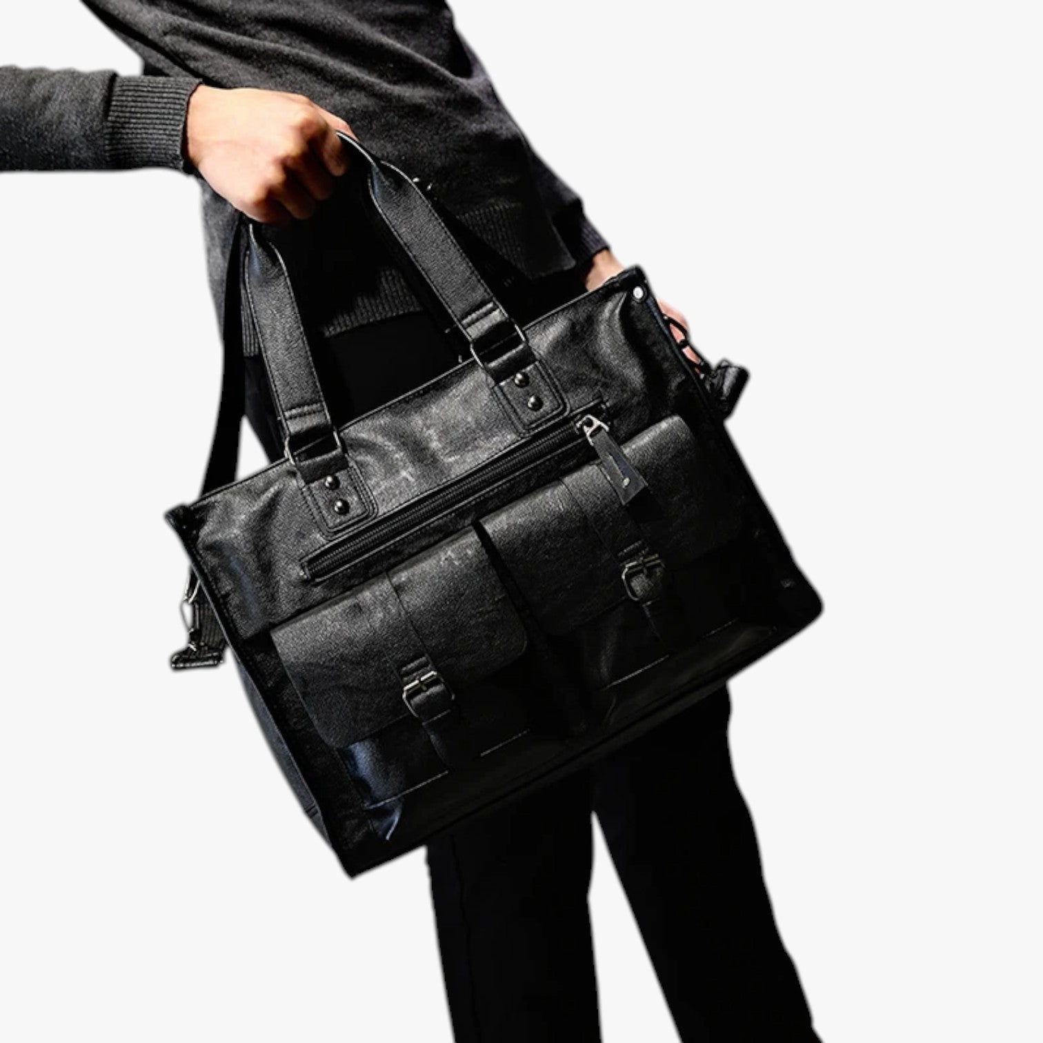 Jerry | PU-læder skuldertaske til arbejde og rejse - - men's fashion - {{ product_tags }