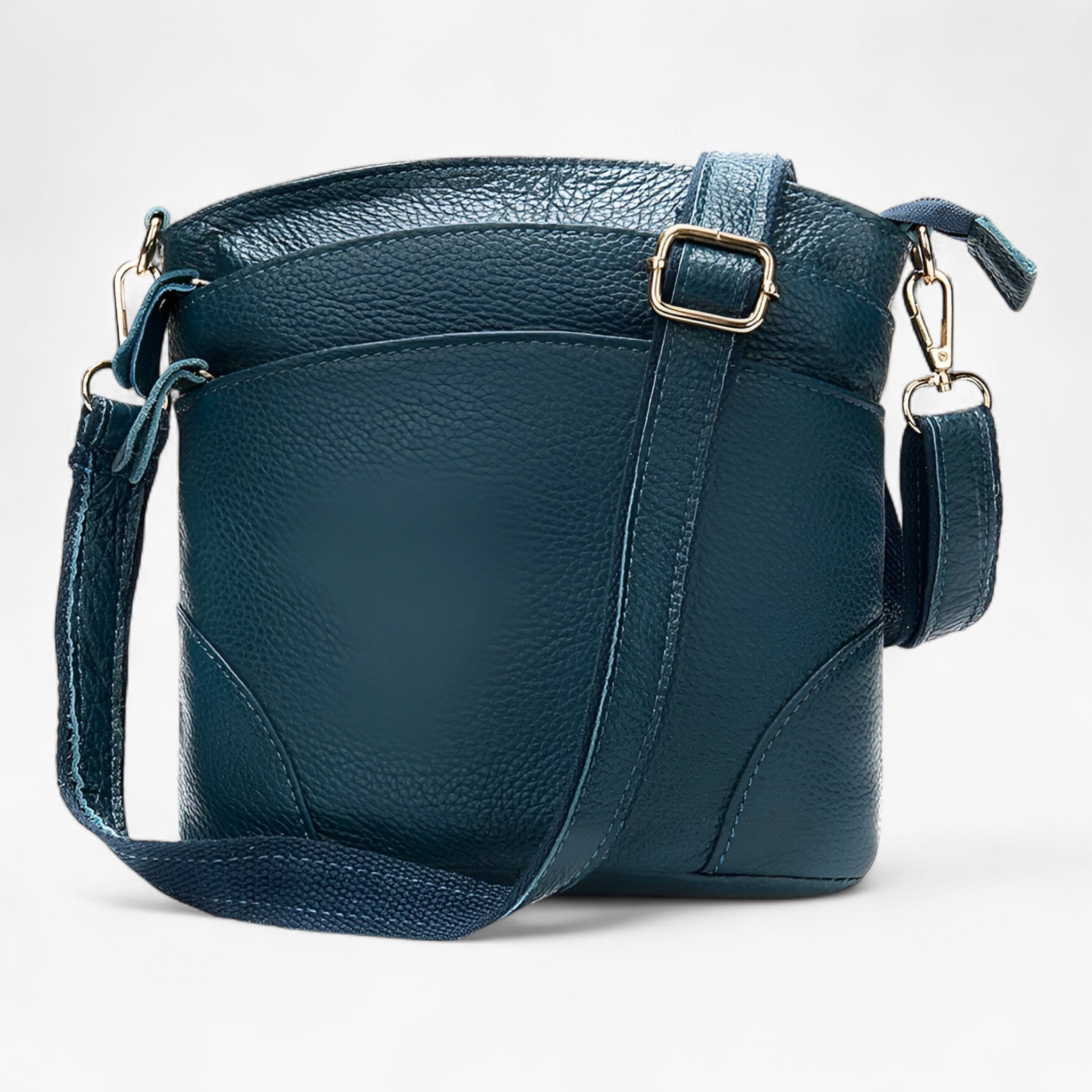 Echte Læder Crossbody Taske Dame - Blå - Kvinders håndtasker - {{ product_tags }