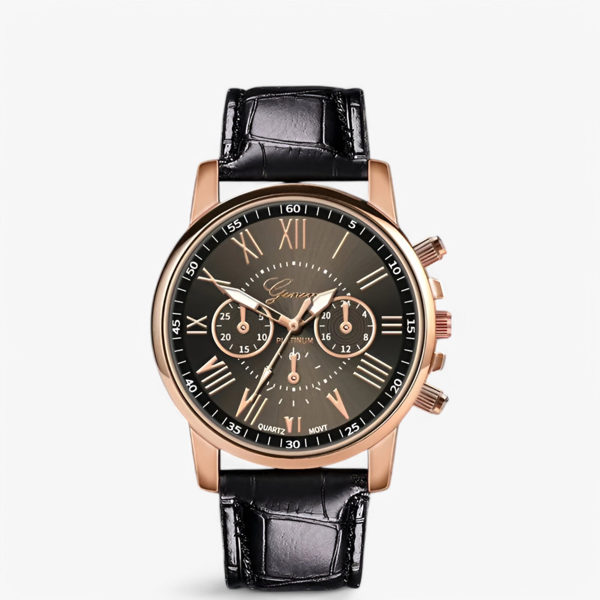 Lia | Elegant læderarmbåndsur - Sort - watches - {{ product_tags }
