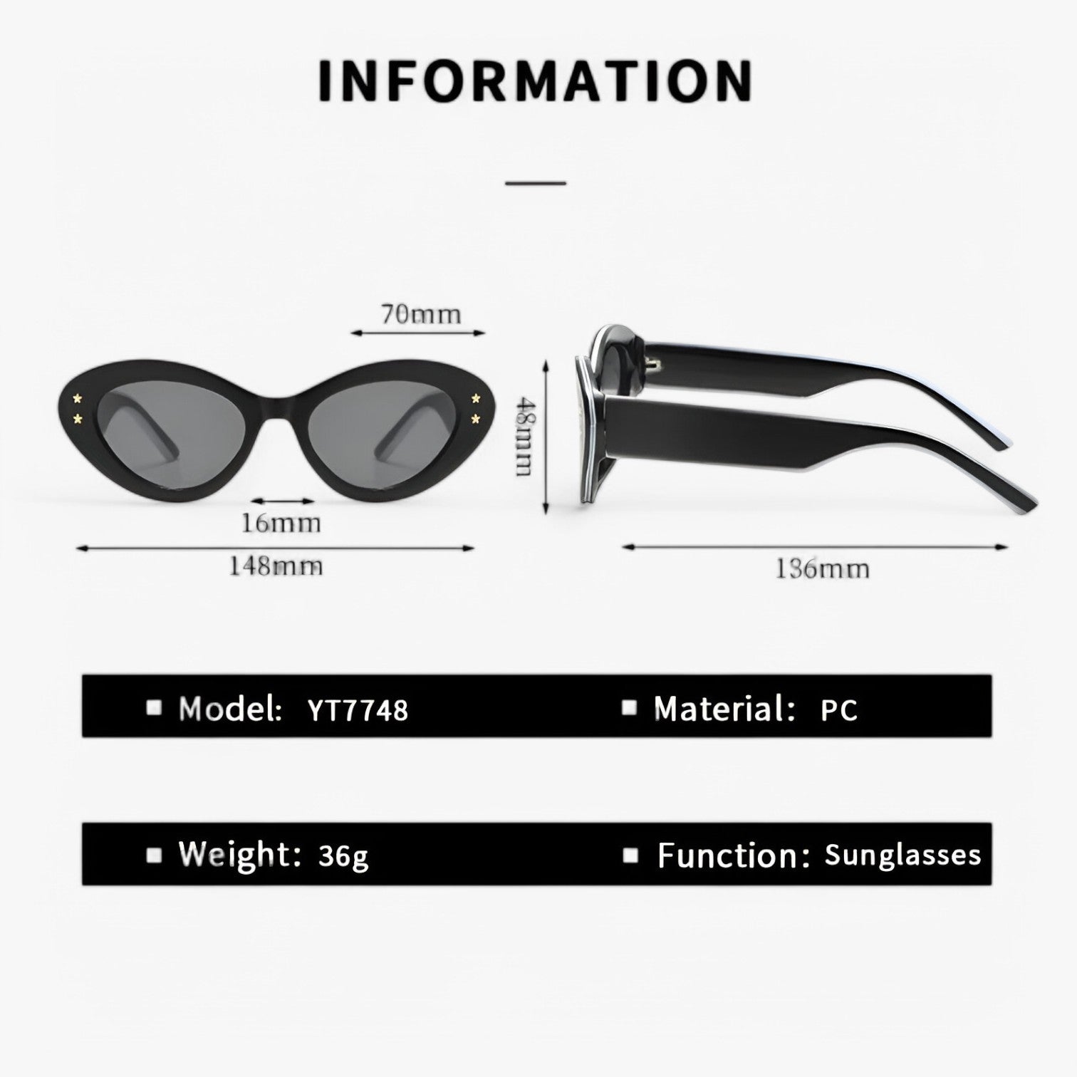 Selah | Stilfuld retro solbrille med UV400-beskyttelse - - women's fashion - {{ product_tags }