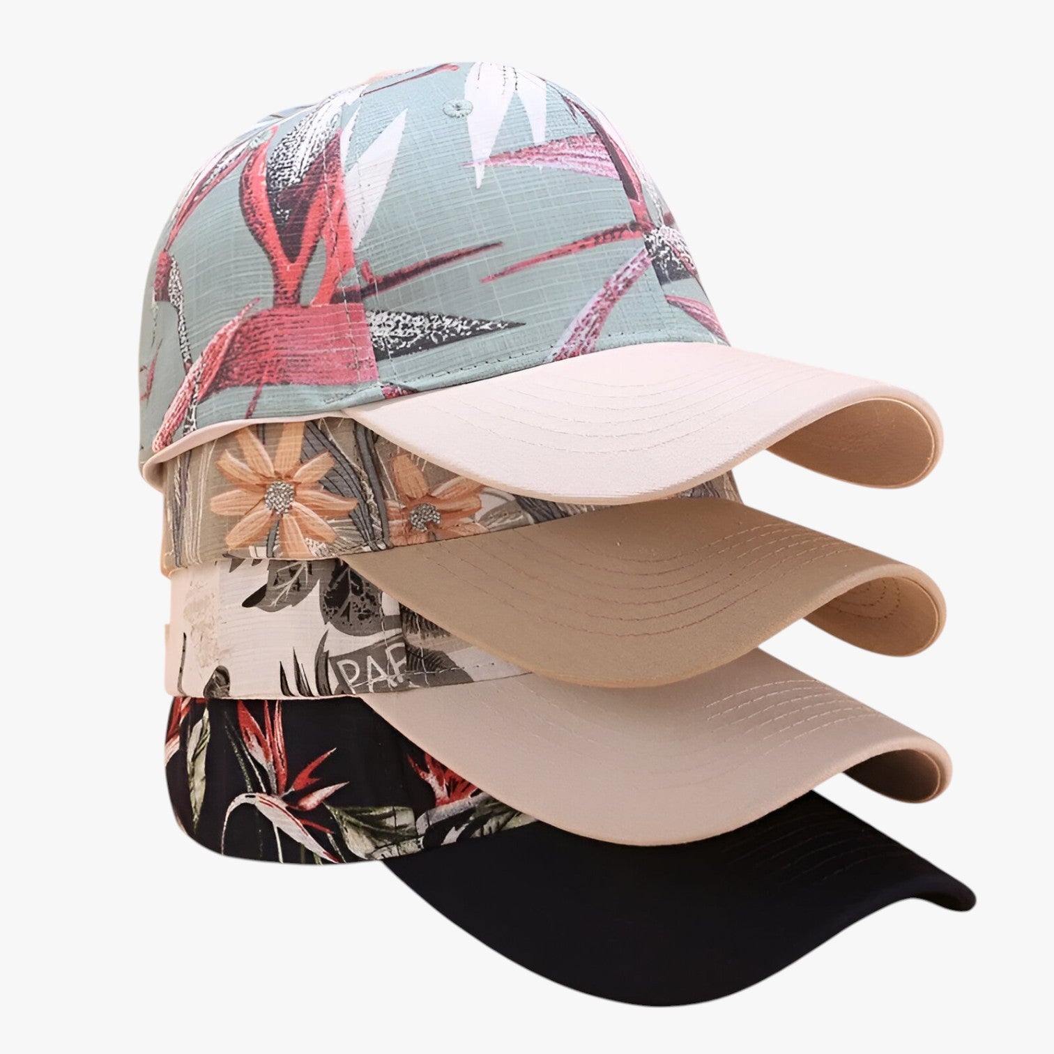 Ezra | Baseball cap i bomuld med bladaffprint og skygge - - men's fashion - {{ product_tags }