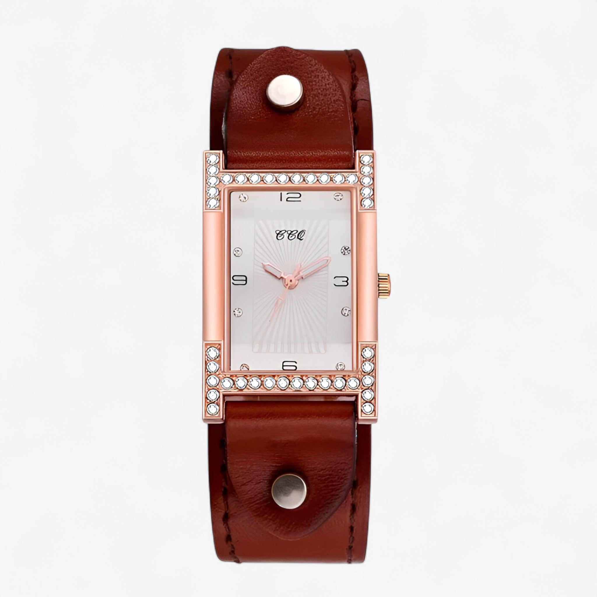 Orla | Elegant dameur med læderrem - Kaki - watches - {{ product_tags }