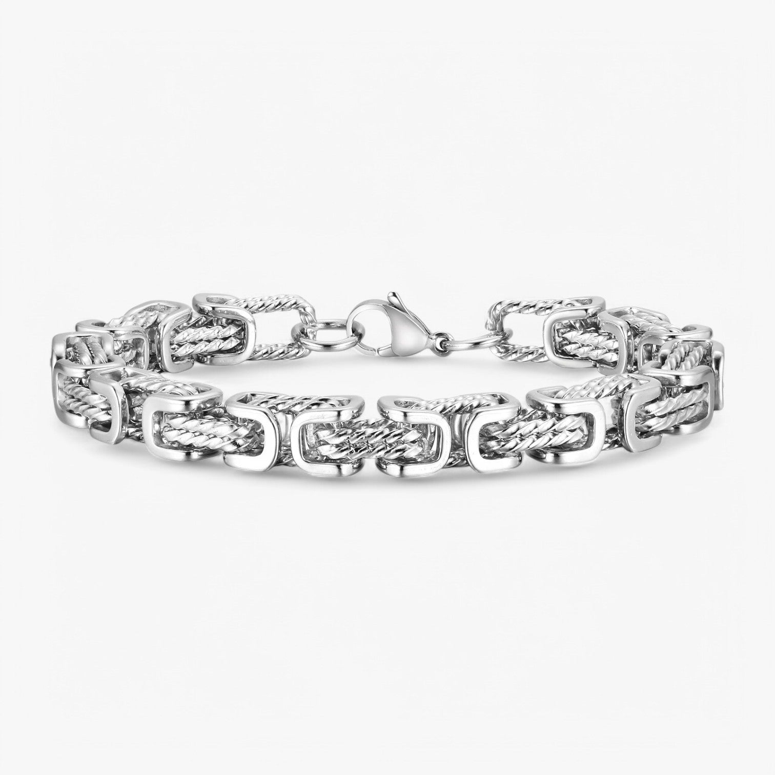 Floris | Stoer & Tidløst – Herre Chunky Byzantinsk Armbånd - Sølv - watches - {{ product_tags }