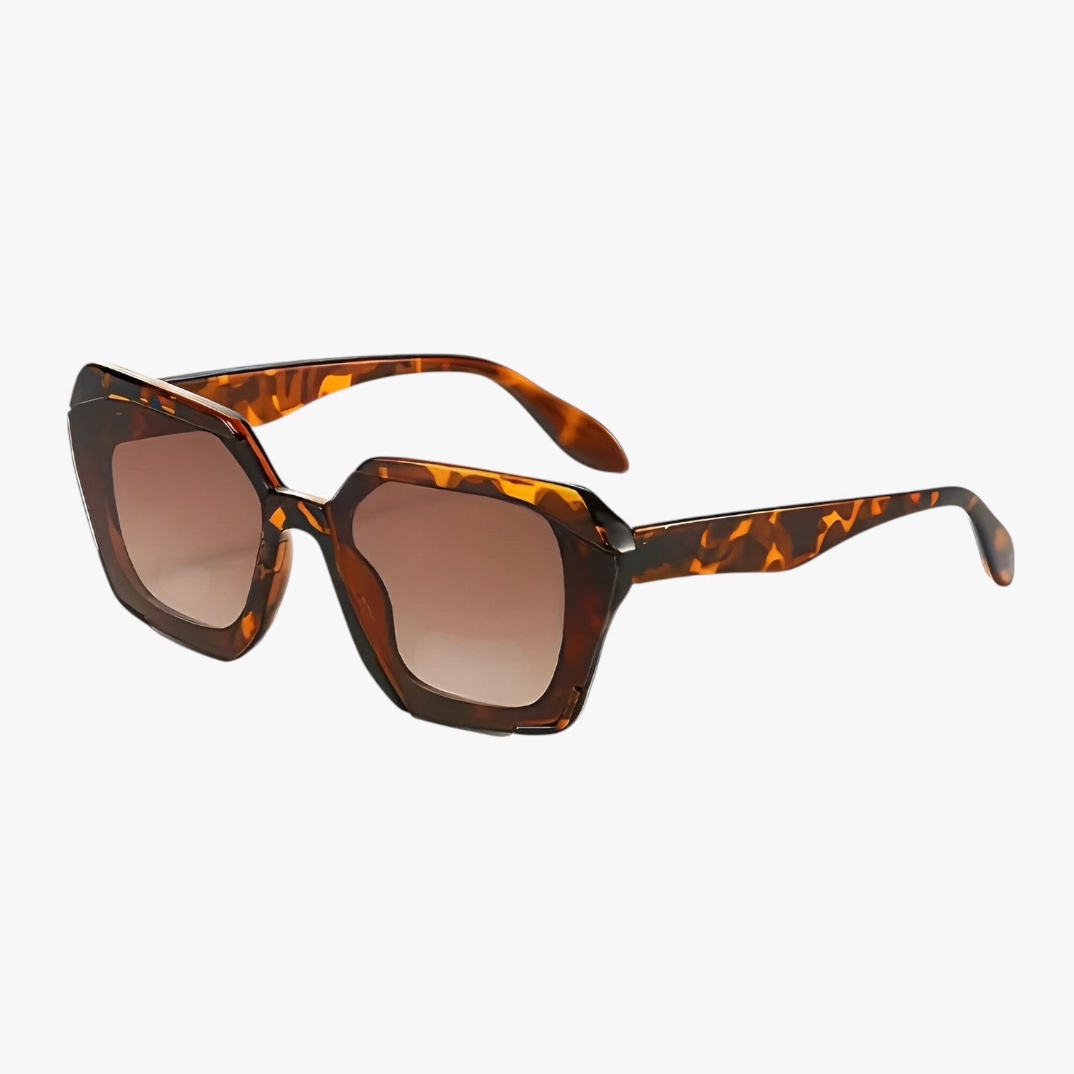Valerie | Kvinde solbriller med firkantede gradient glas - leopard - women's fashion - {{ product_tags }