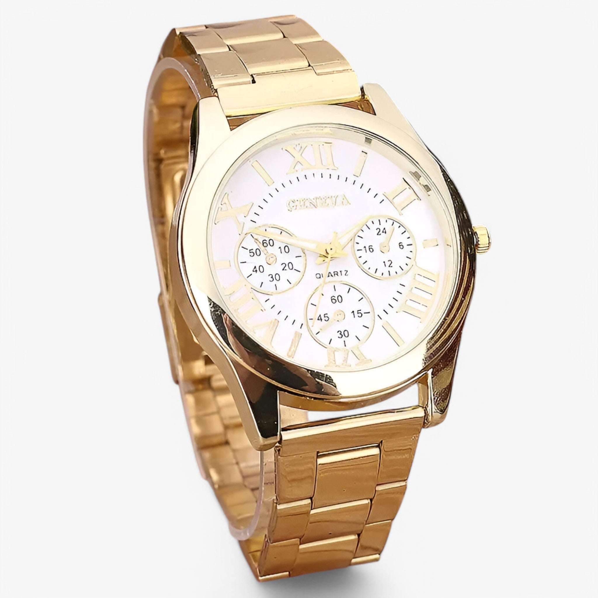 Lorenzo | Casual herreur i stål med 3 urskiver - Hvid - watches - {{ product_tags }