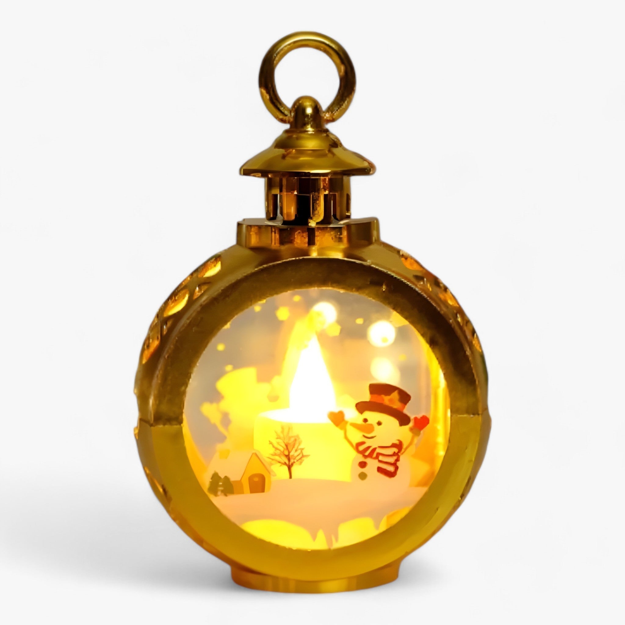 Julien | Julsnögubbelampe - LED-lys med simuleret flamme til udendørs dekoration - Stil 8 1 +1 GRATIS S 8.5x12cm - christmas - {{ product_tags }