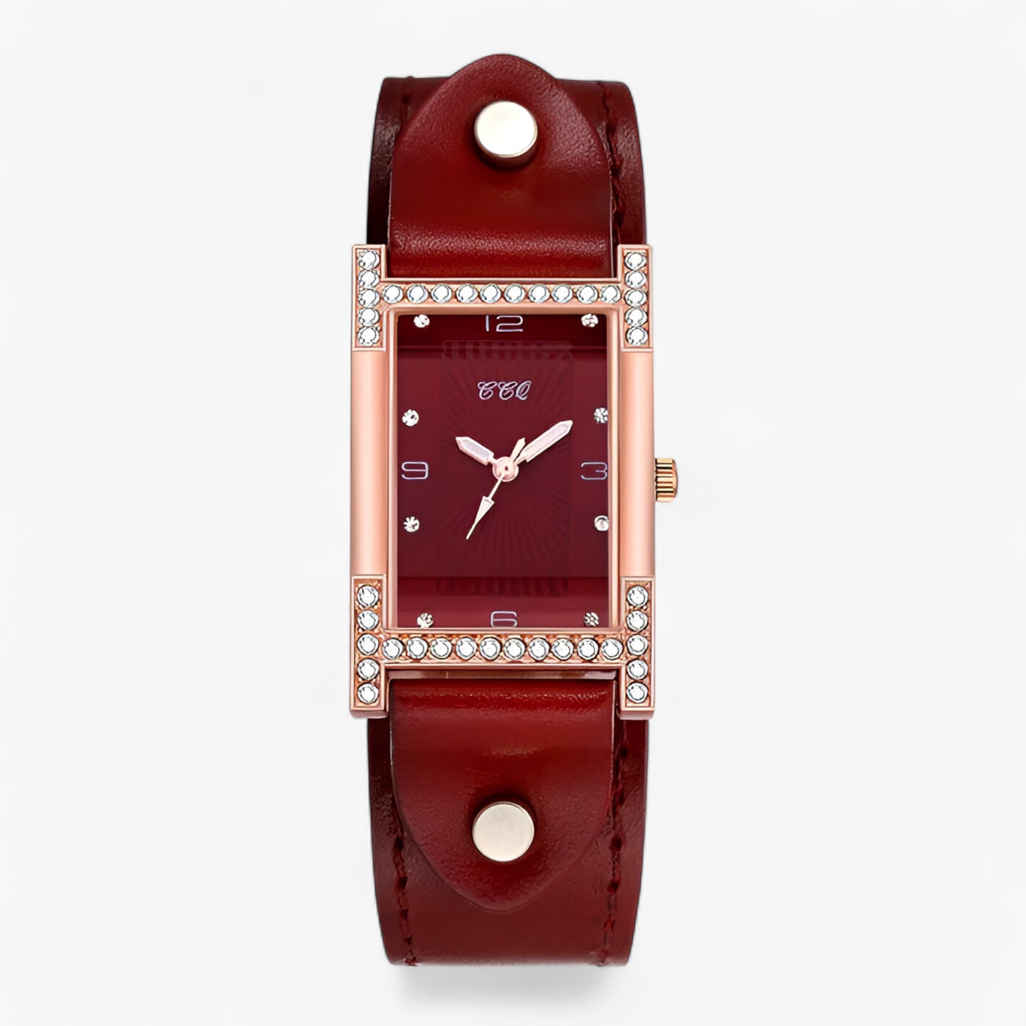 Orla | Elegant dameur med læderrem - Rød - watches - {{ product_tags }