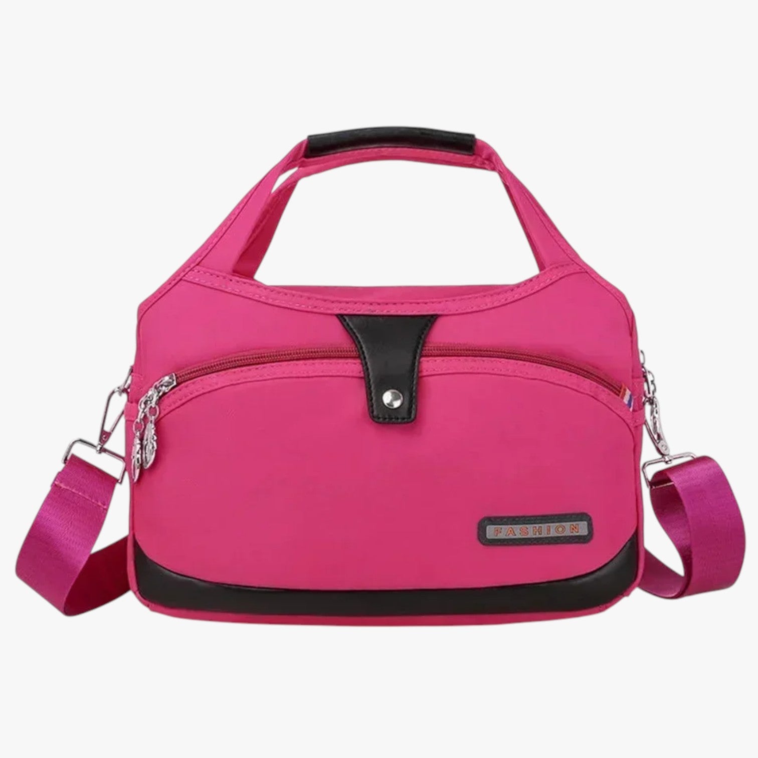 Leona | Stilfuldt skuldertaske med ekstra plads - Rød Rosé - Leona | Stilfuldt skuldertaske med ekstra plads - €25 - {{ product_tags }