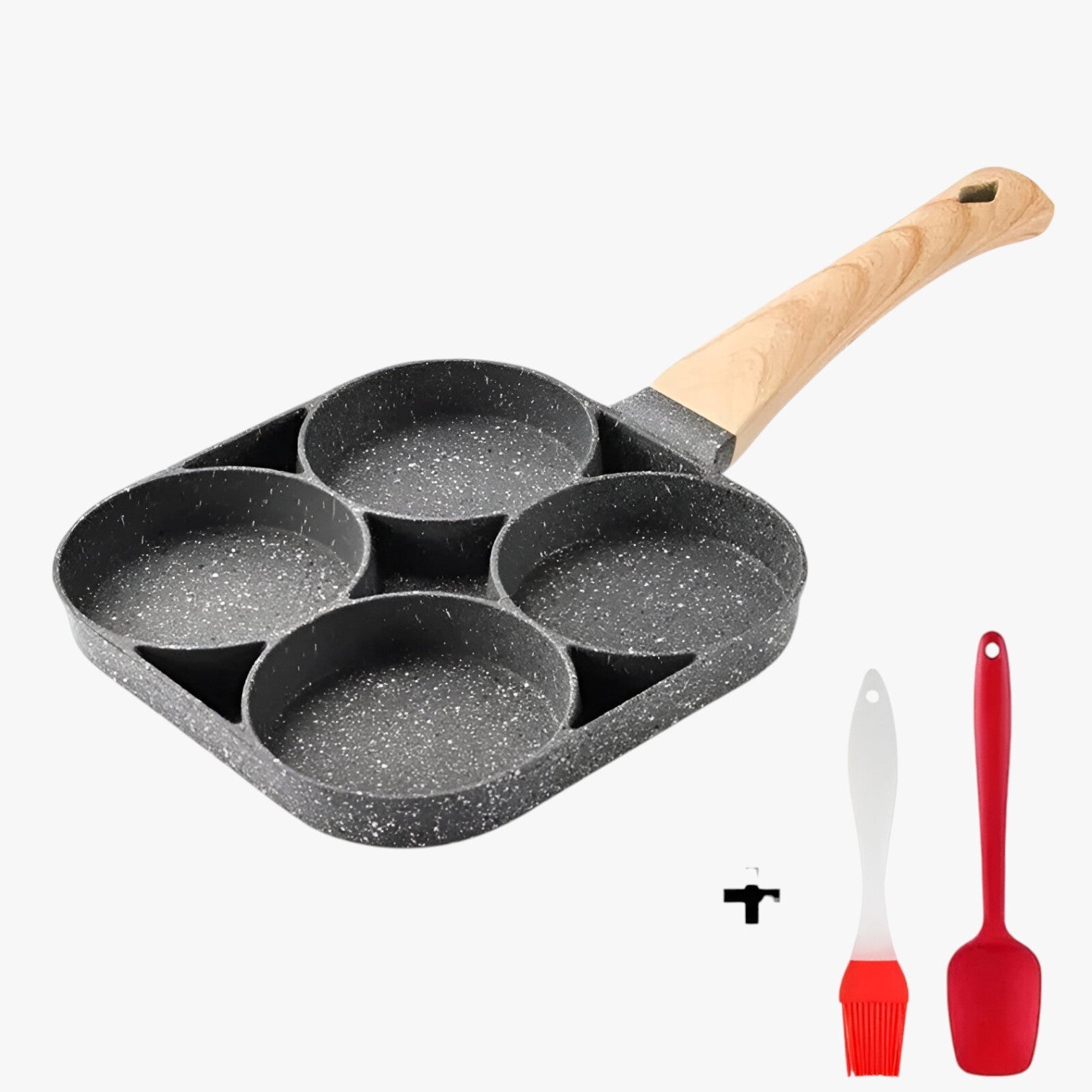 Zephyr | 4 i 1 non-stick morgenmadspande - 4 huller kostume - house & garden - {{ product_tags }