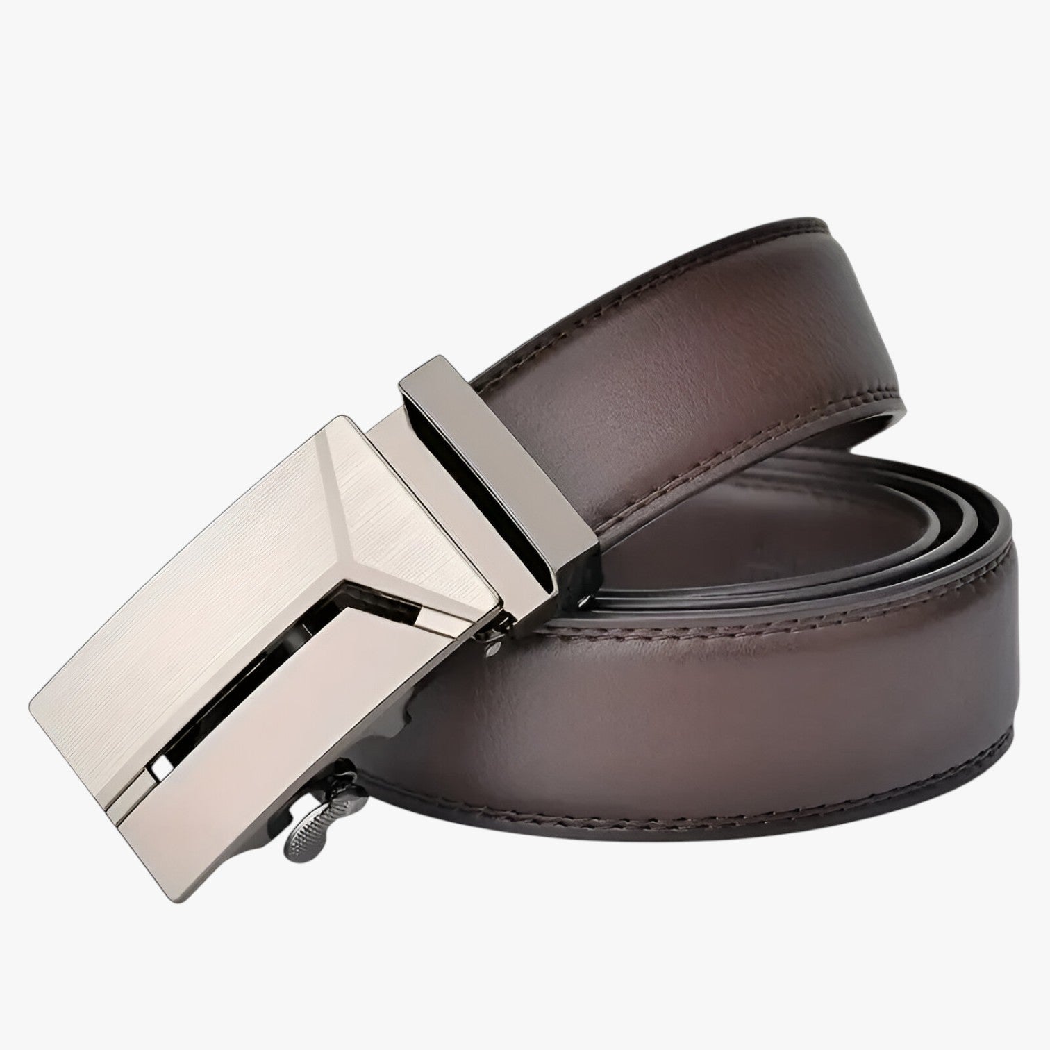Adonis | Bælte i blødt læder med automatisk spænde - Brun - men's fashion - {{ product_tags }