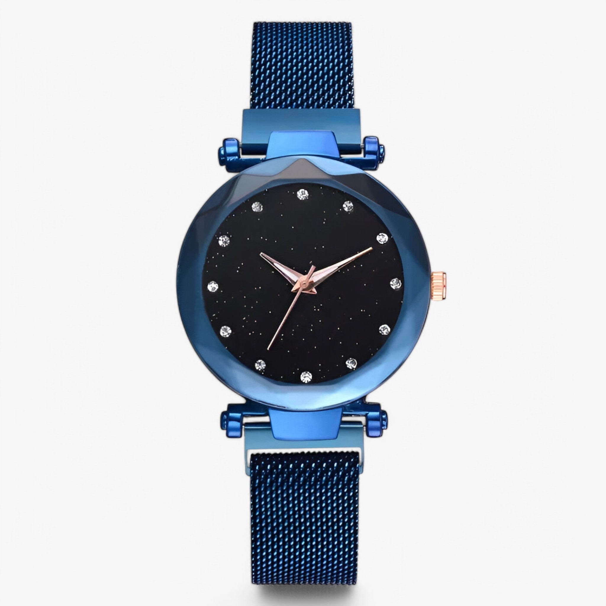Stella | Dameshorloge met sterrenkoekjeswijzerplaat - blå - watches - {{ product_tags }