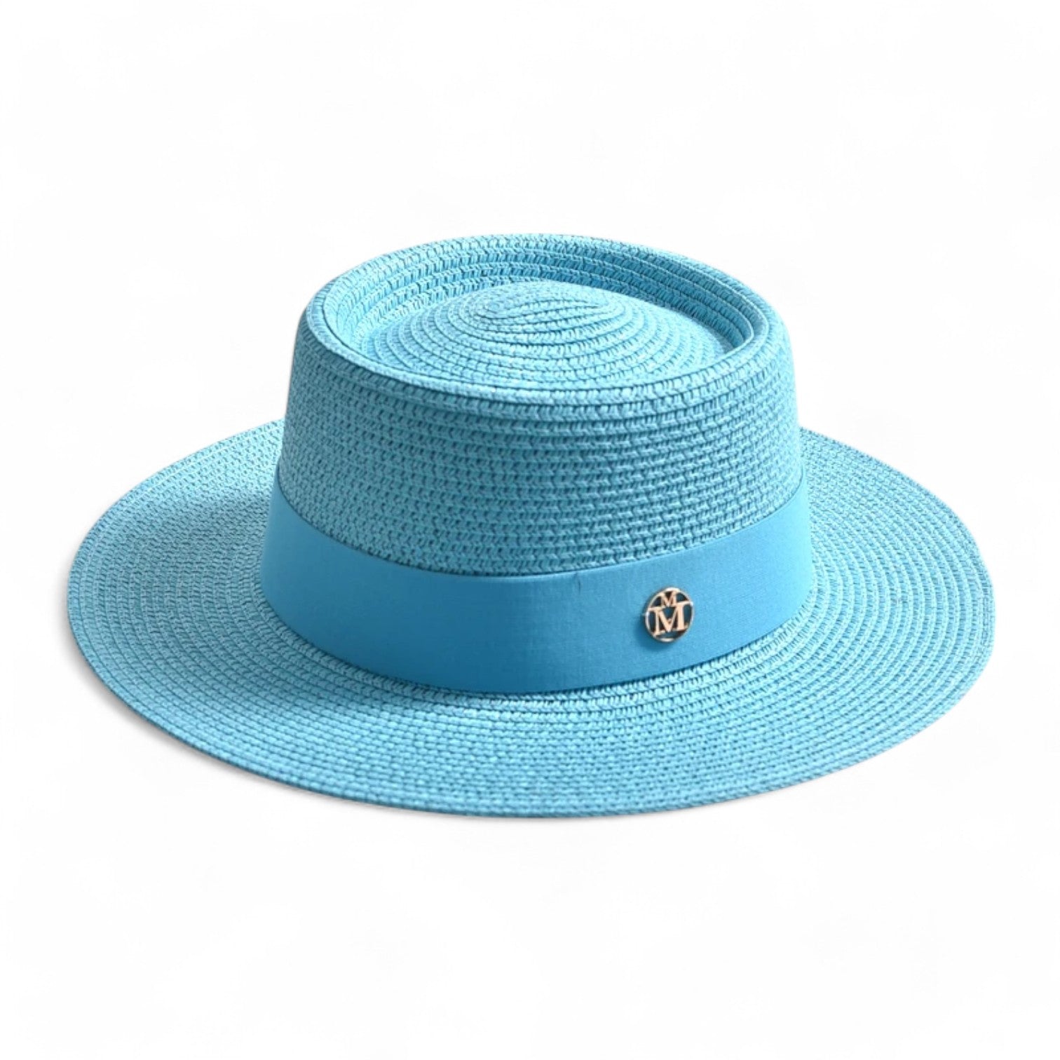 Clara | Elegant strohat - Stilfuld, letvægts og rejsevenlig - Meerblauw 56-58CM - women's fashion - {{ product_tags }