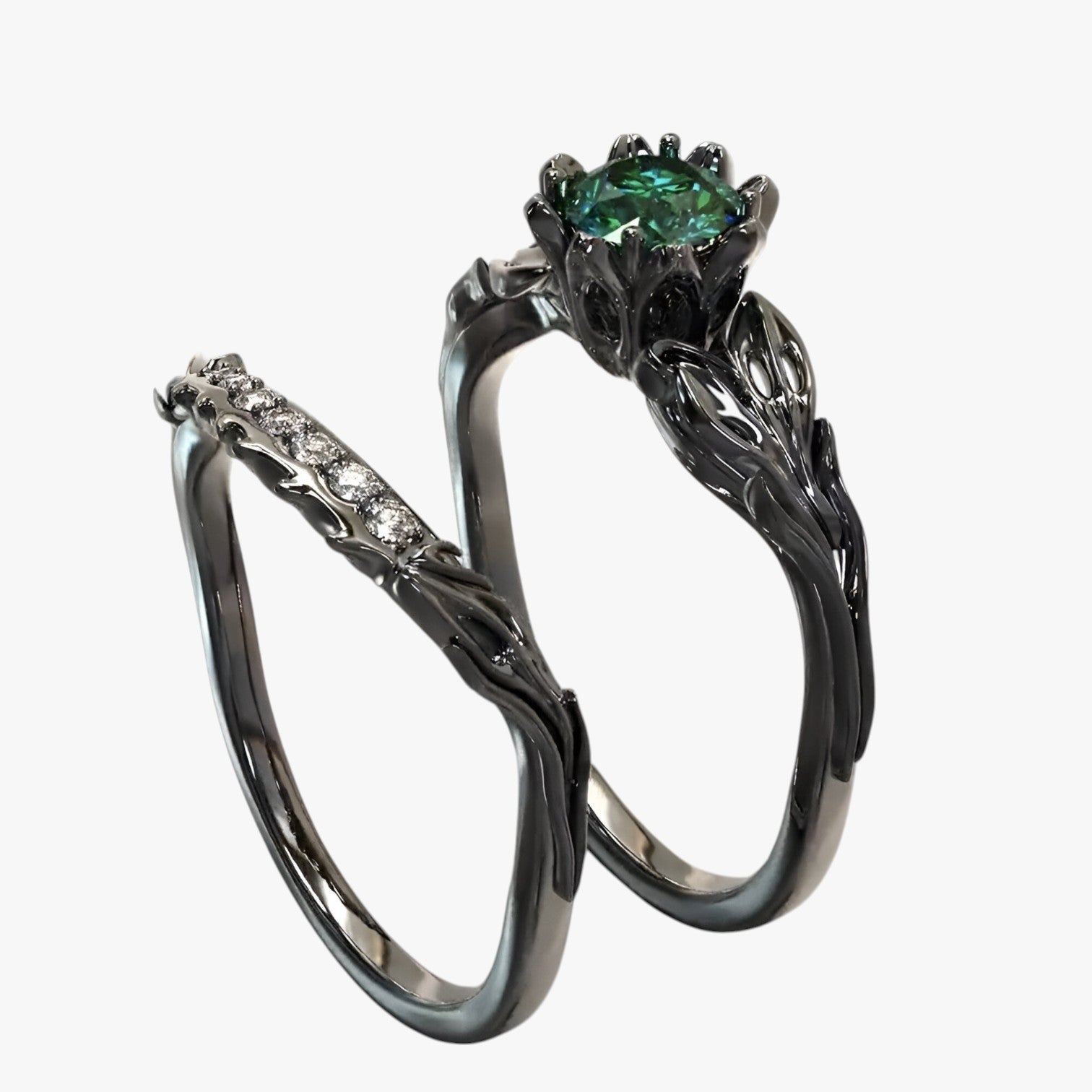 Hazel | Gotiske Par Ringe i Kvarts og Zirkon - - other - {{ product_tags }
