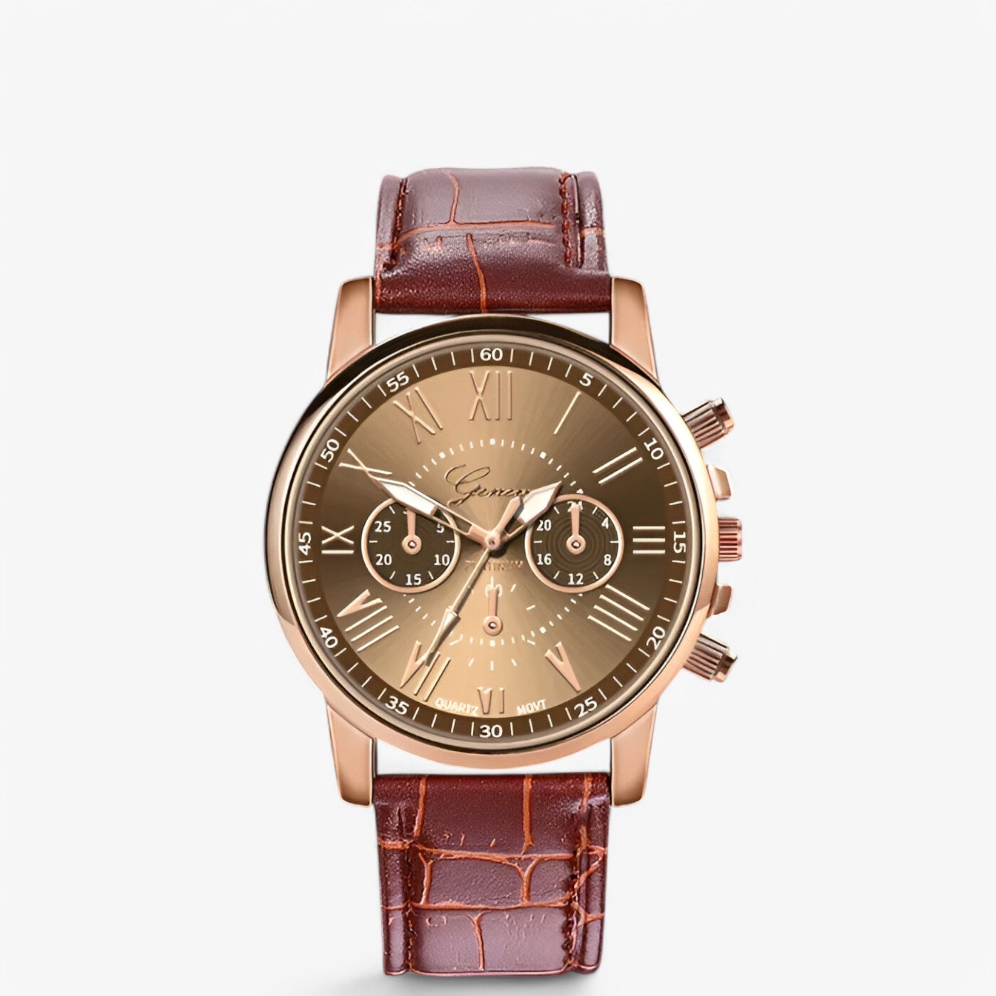 Lia | Elegant læderarmbåndsur - Rød - watches - {{ product_tags }
