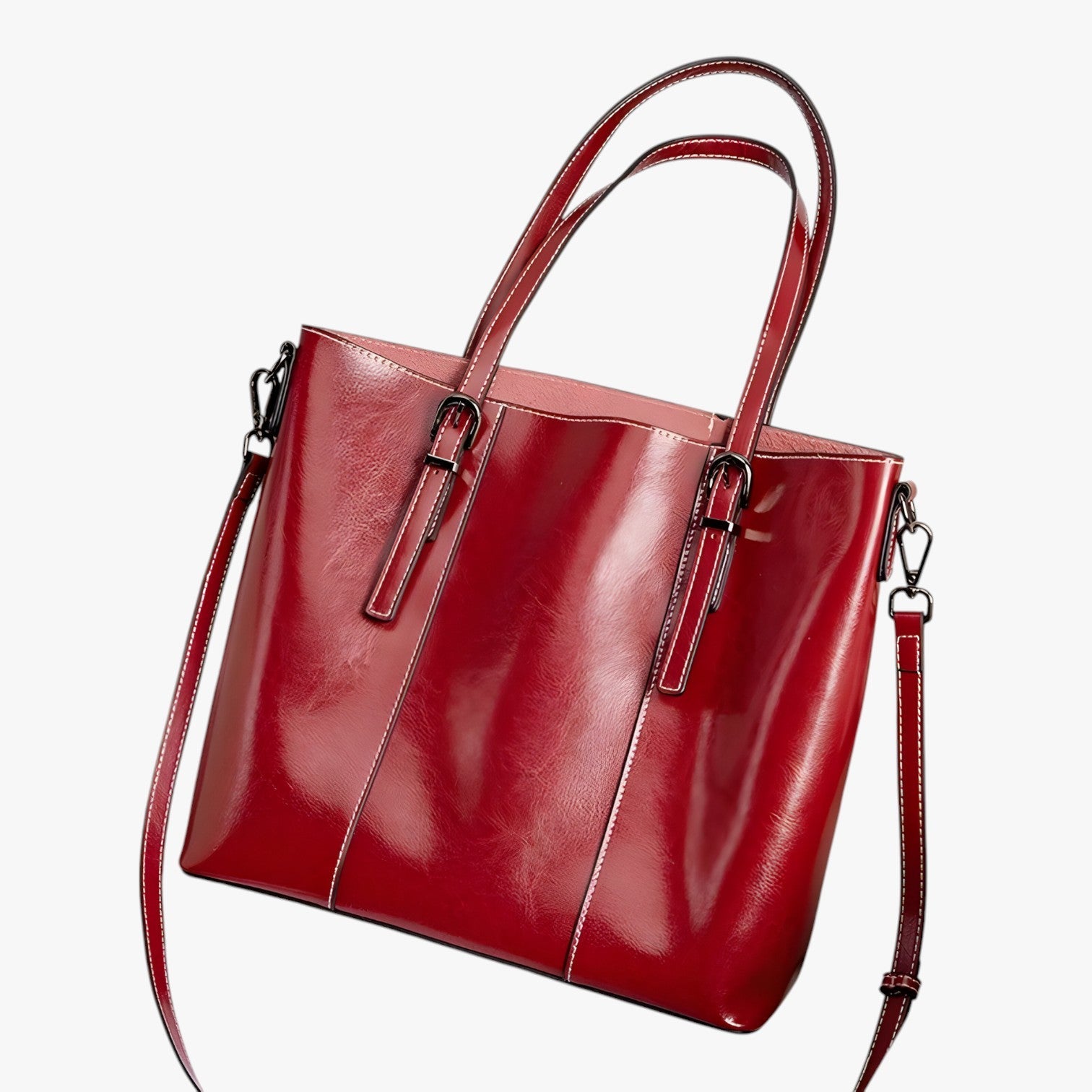 Kayla | Stilfuld lædertaske – Rummelig, komfortabel og perfekt til arbejde - Rød - bags - {{ product_tags }