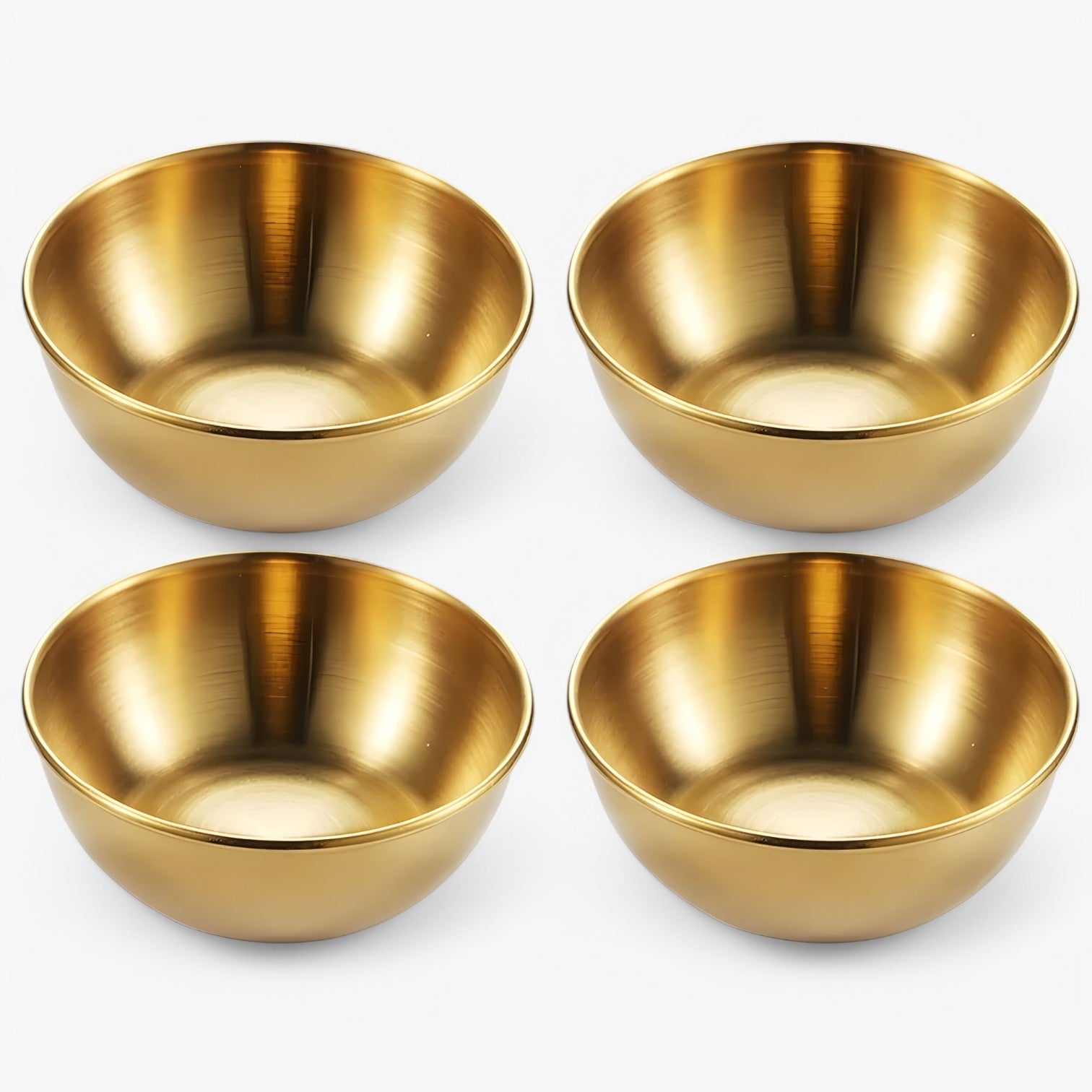 Mauro | Suppeskåle i rustfrit stål – Stilfuld og praktisk servering - guld-4st 8X8X3CM - house & garden - {{ product_tags }