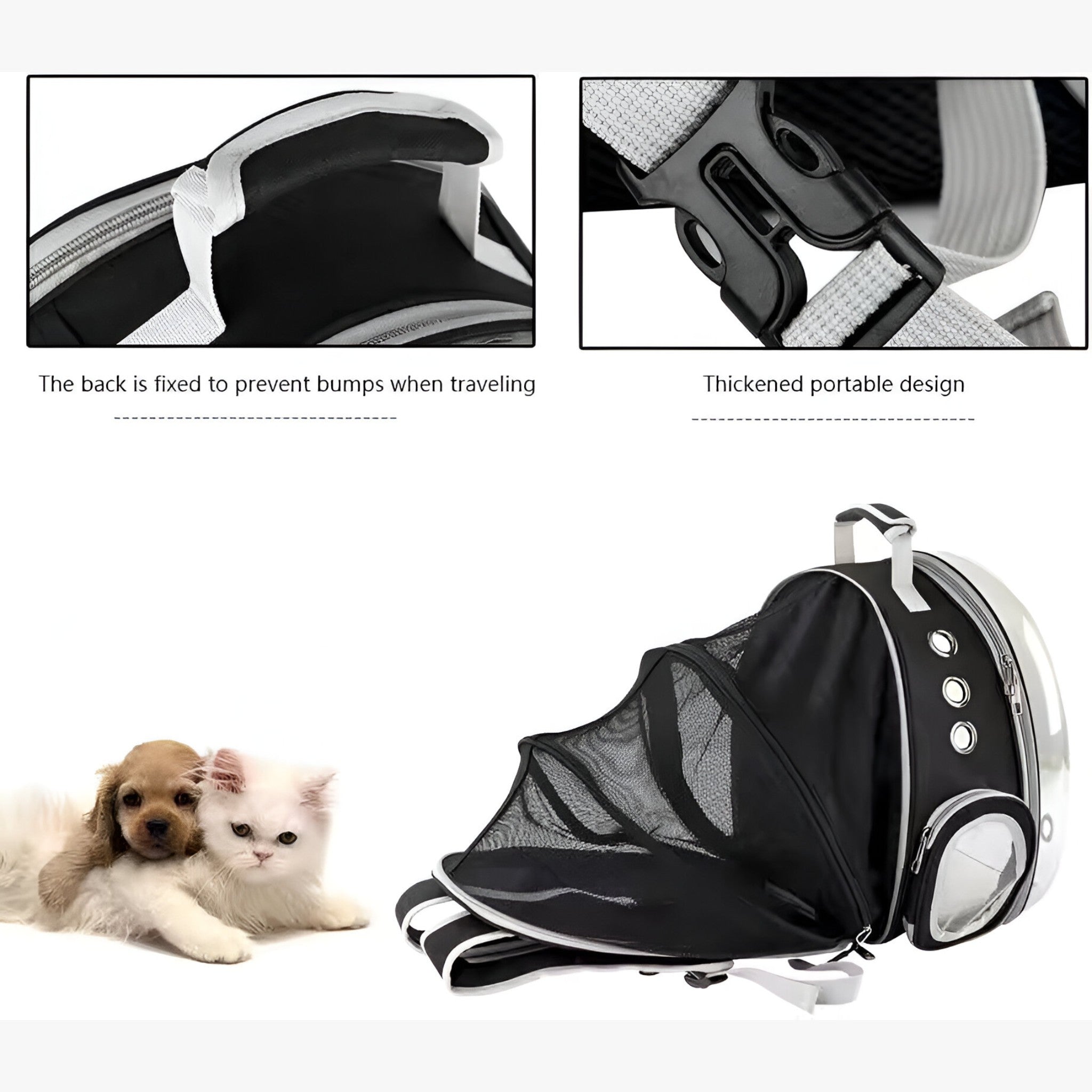 Luna | Rummelig Astronaut-kattenrygsæk med Boblevindue - - other - {{ product_tags }