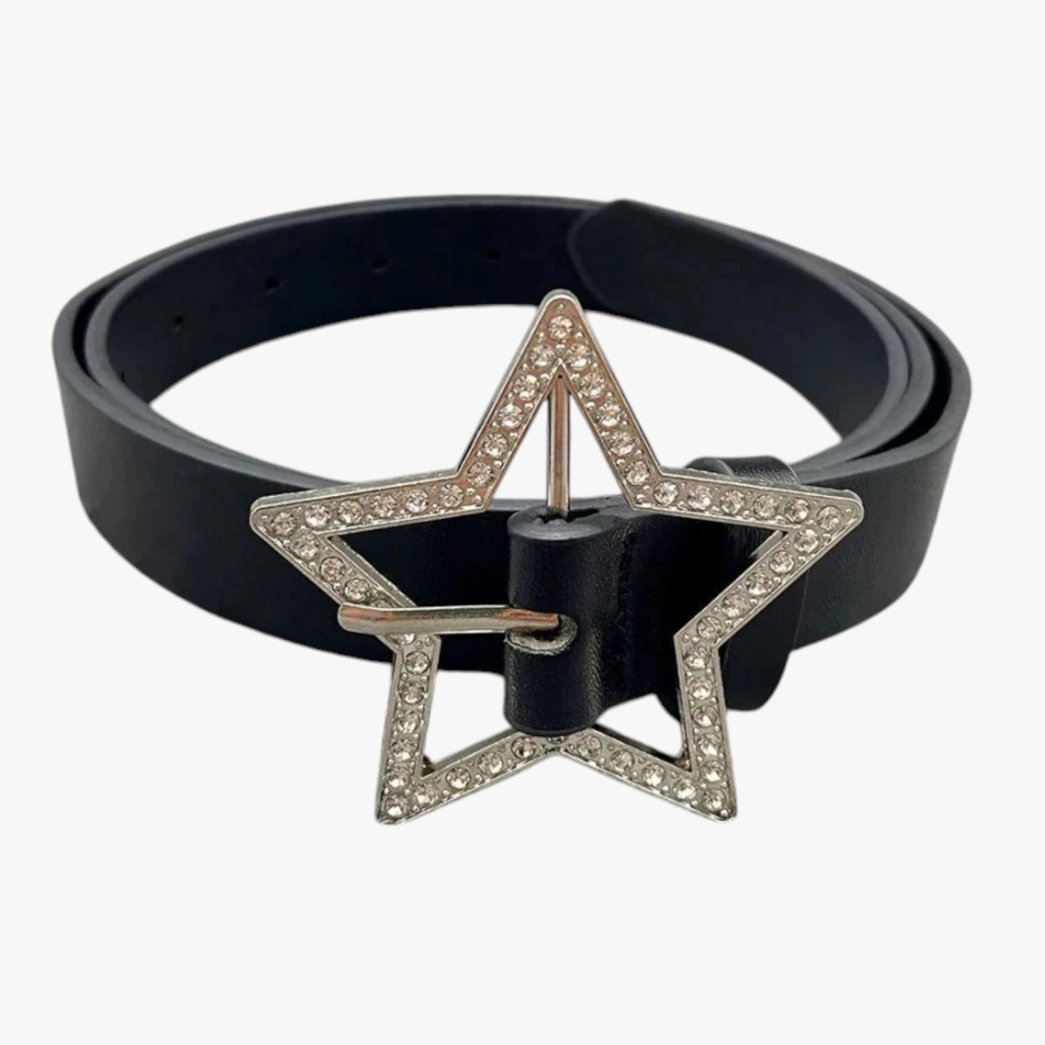Haven | Rosa læderbælte med retrospænde og glitrende diamanter - Sort - Haven | Rosa læderbælte med retrospænde og glitrende diamanter - €25 - {{ product_tags }