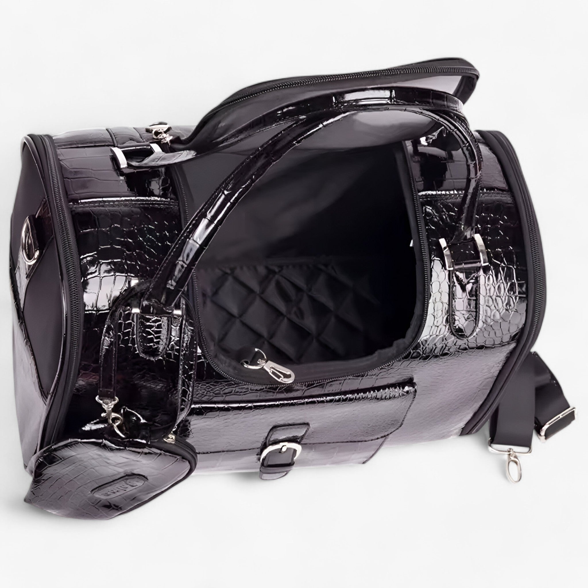 Hannah | Stilfuld PU-læder Hundebærepose - - baby - {{ product_tags }