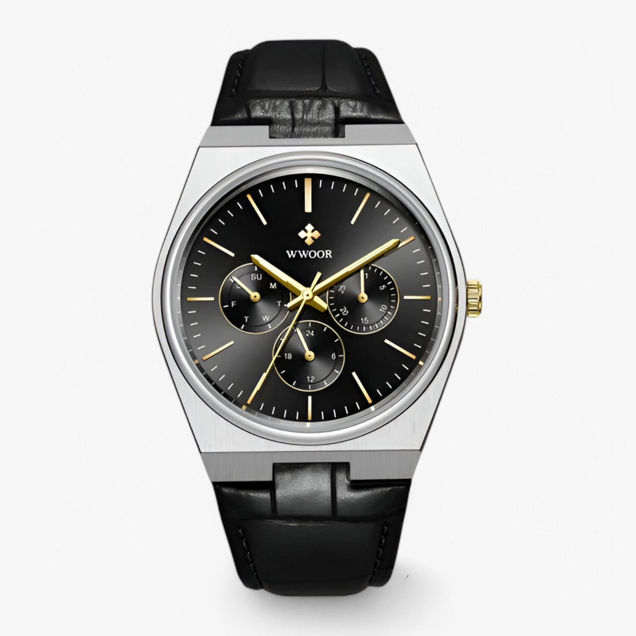 Ronan | Quartz ur lavet af stål med safirglas - sort guld - watches - {{ product_tags }