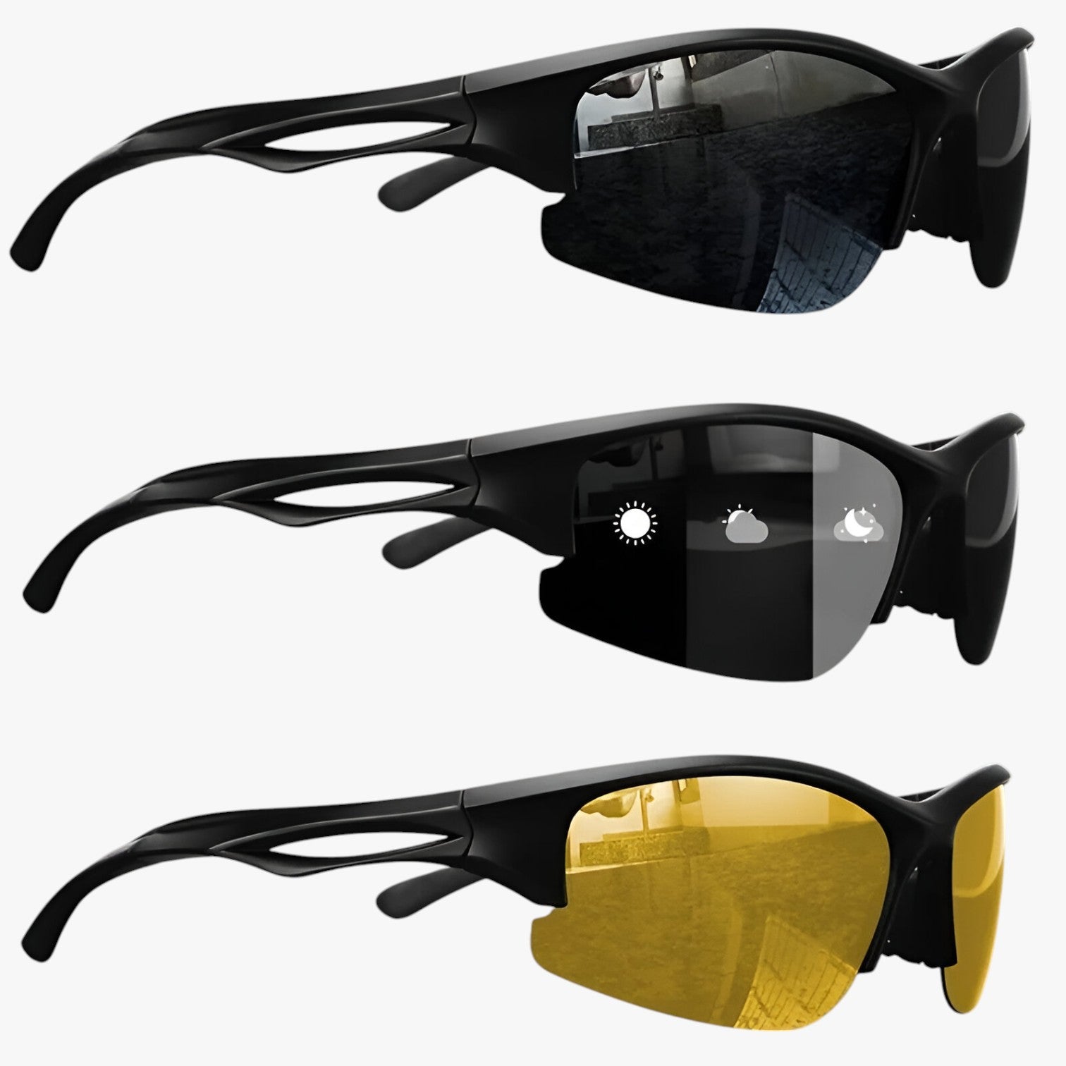 Nestor | Sportiv Halvramme Solbrille - Polariseret & Farverig Syn - - other - {{ product_tags }