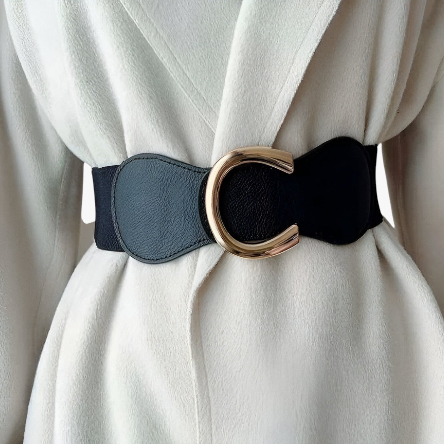 Elise | Lang elastisk talje med gylden spænde - - women's fashion - {{ product_tags }