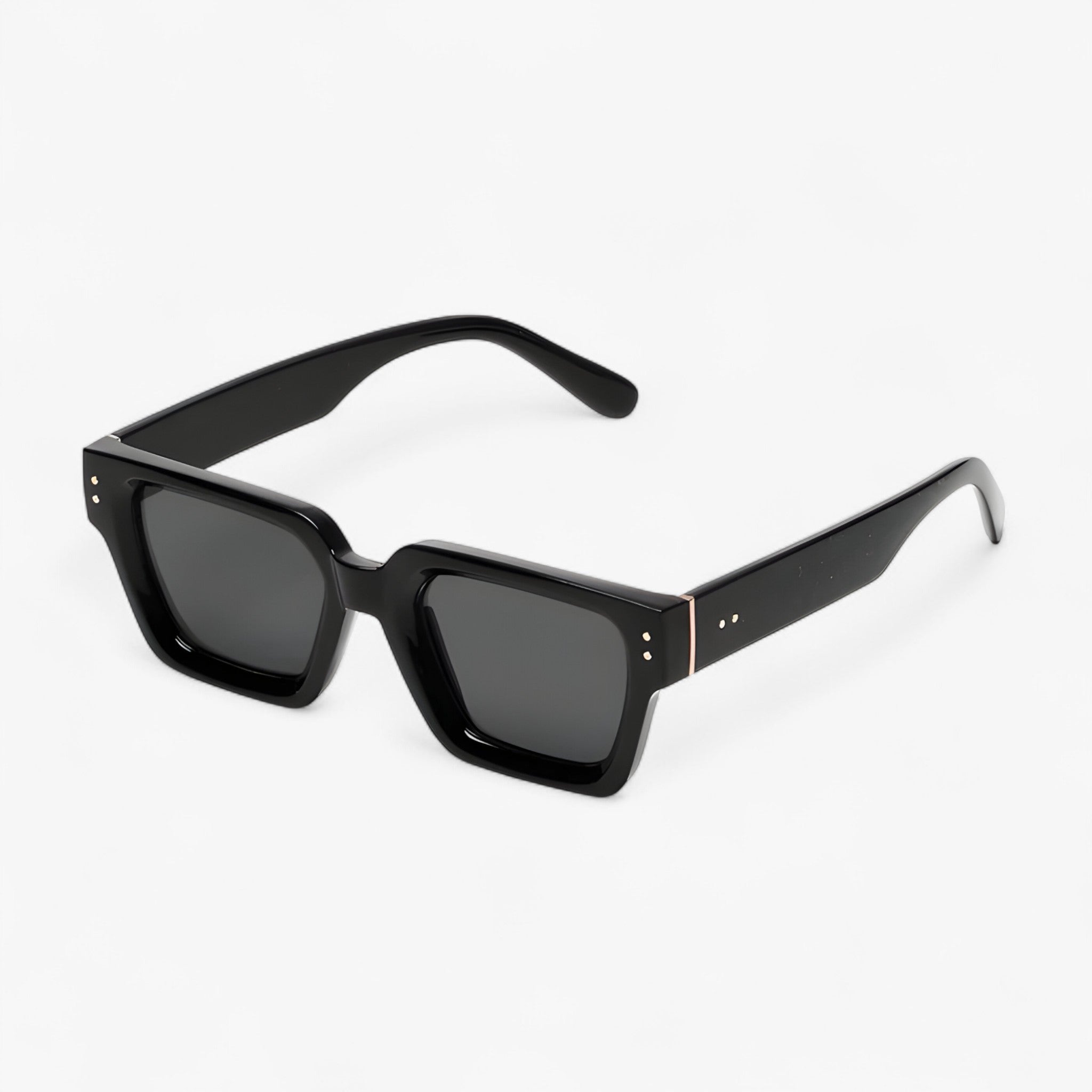 Alaric | Luksus unisex firkantede sorte solbriller - 1-sort marmor - Alaric | Luksus unisex firkantede sorte solbriller- €25 - {{ product_tags }