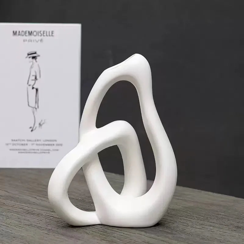 Tidløs Keramikvase - Minimalistisk Boligindretning - Hvid - Home Decor - {{ product_tags }