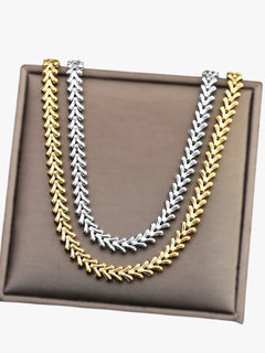 Anastasia | Botformet RVS Choker Halskæde