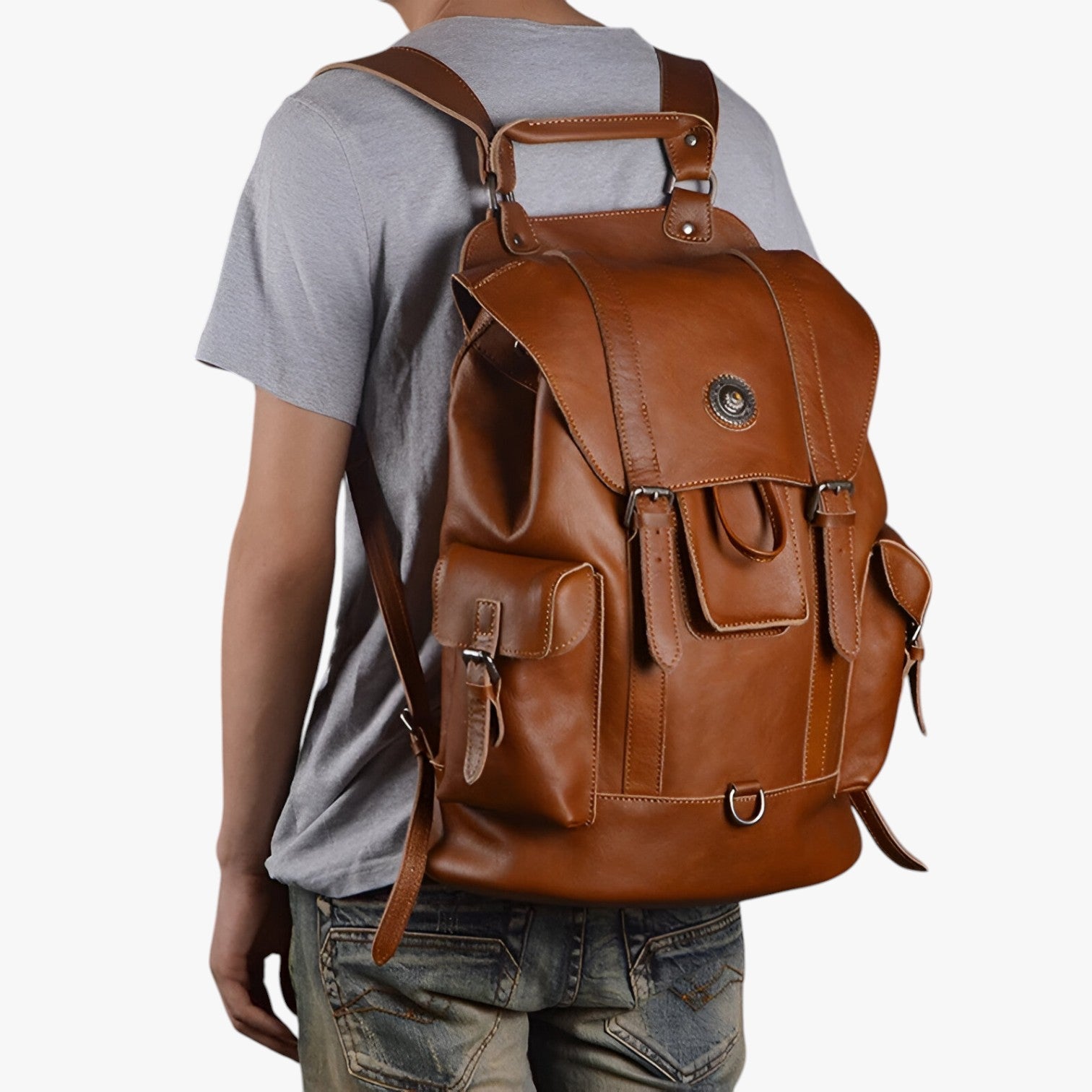 Freddie | Læder rejsetaske – Stilfuld, rummelig og vandtæt - - bags - {{ product_tags }