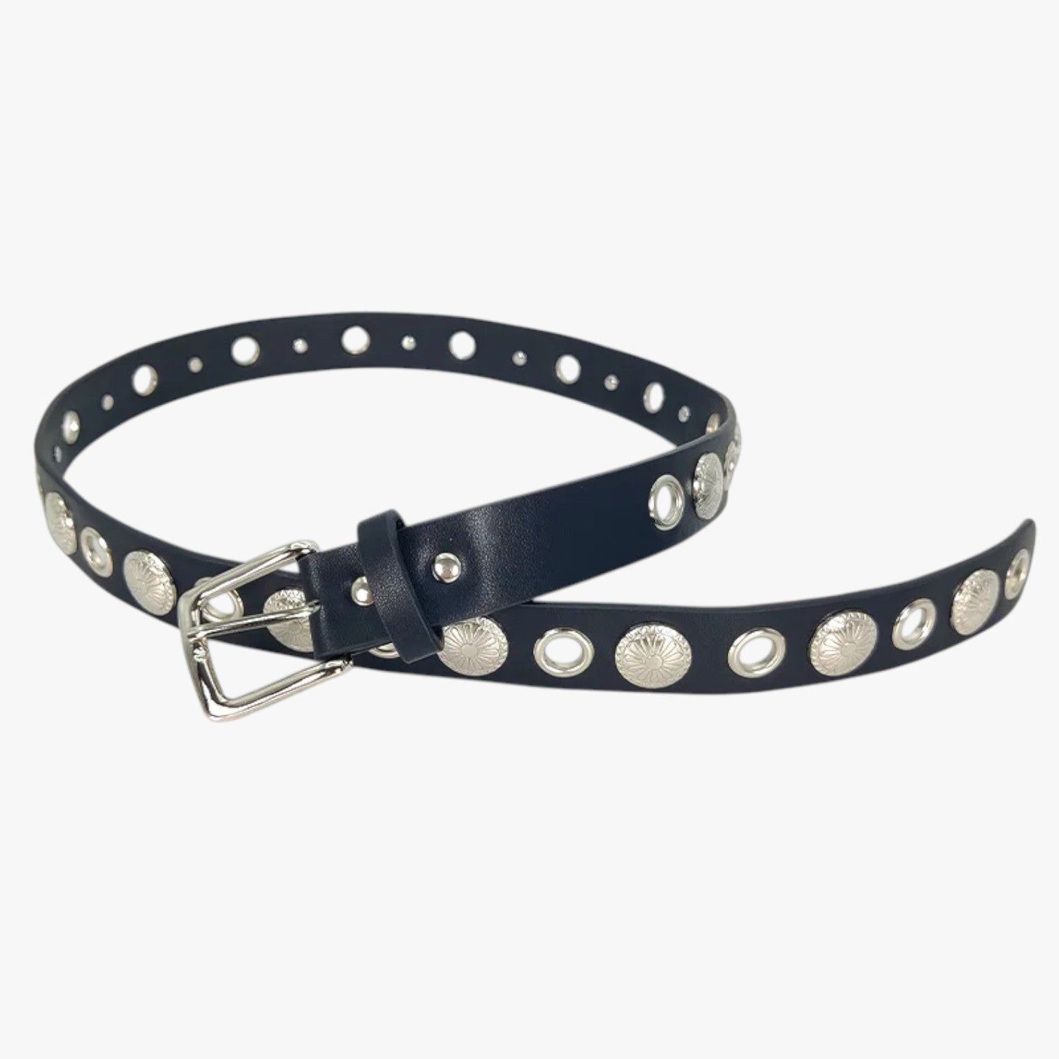 Belen | Punk lænke i læder med spænder unisex - sort 103cm - Belen | Punk lænke i læder med spænder unisex - €25 - {{ product_tags }