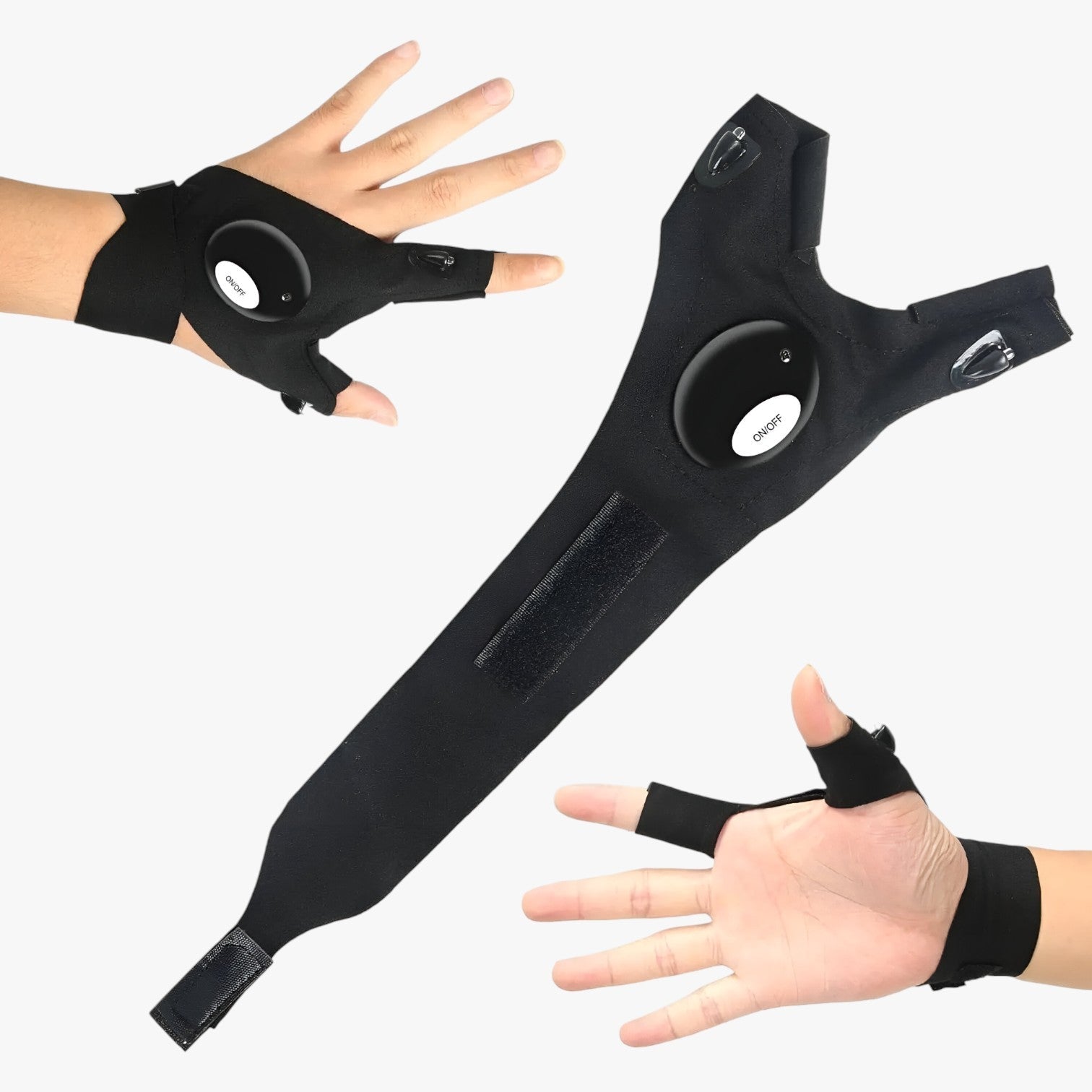 Harrison | LED fingerløse handsker med handsfree lys til udendørs brug - - other - {{ product_tags }