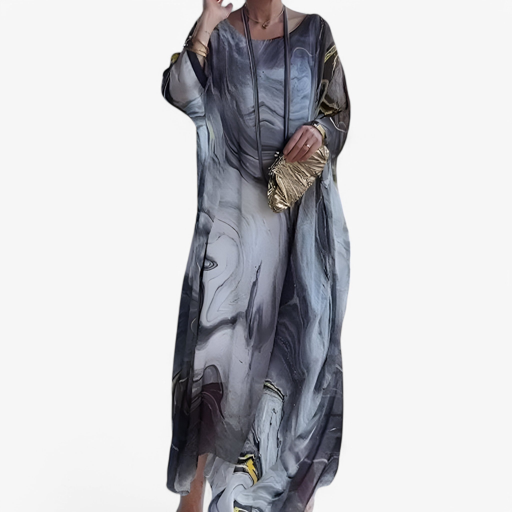 Celeste | Maxi kjole i marmor - Unik og elegant - - women's fashion - {{ product_tags }