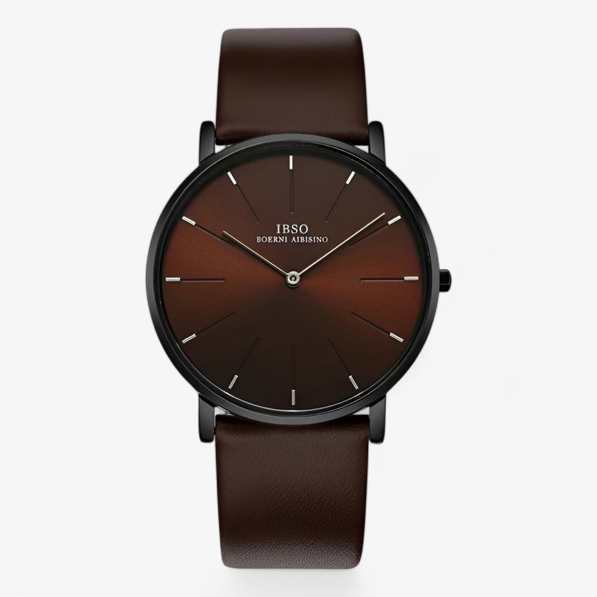 Oberon | Ultratyndt luksus herreur i brunt læder - Brun - watches - {{ product_tags }