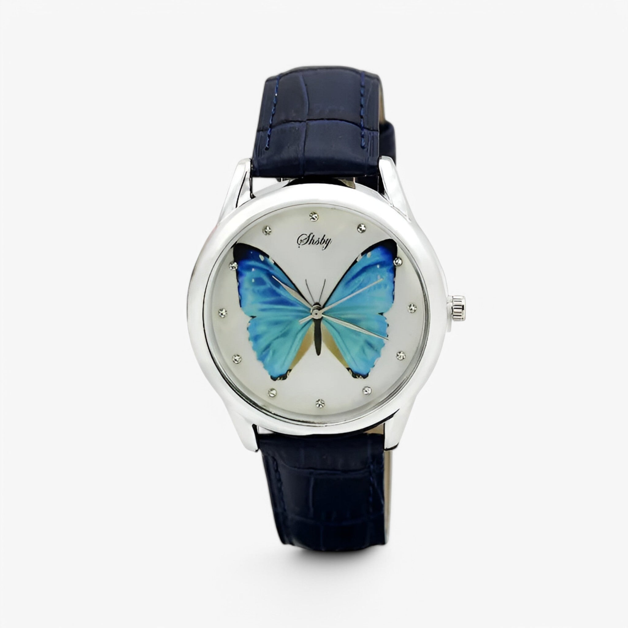 Kaia | Dameur med læderrem og elegant blomster urskive - sort - Kaia | Dameur med læderrem og elegant blomster urskive- €25 - {{ product_tags }