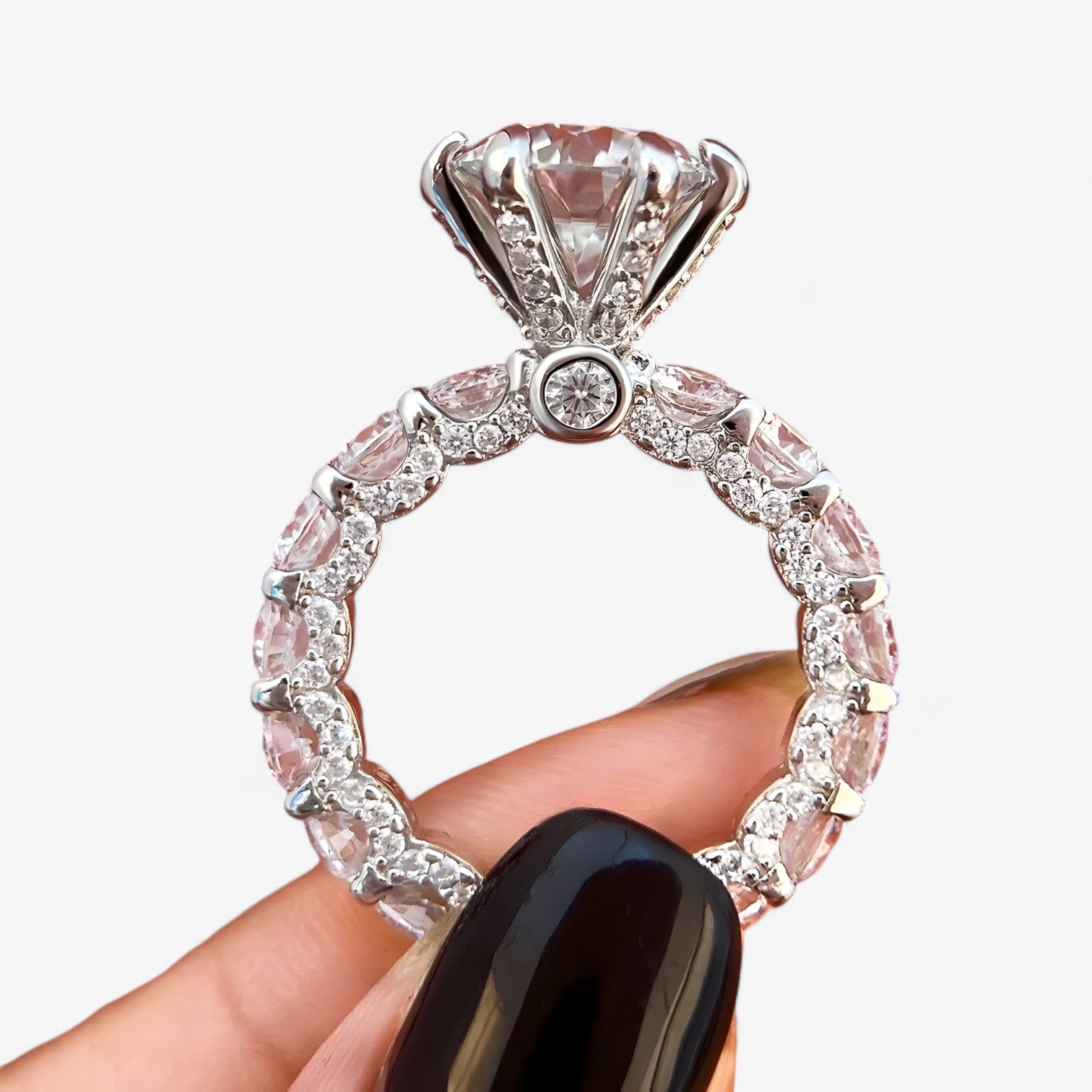 Rafaela | Moissanit Forlovelsesring – S925 Sølv med Skjult Halo - - other - {{ product_tags }