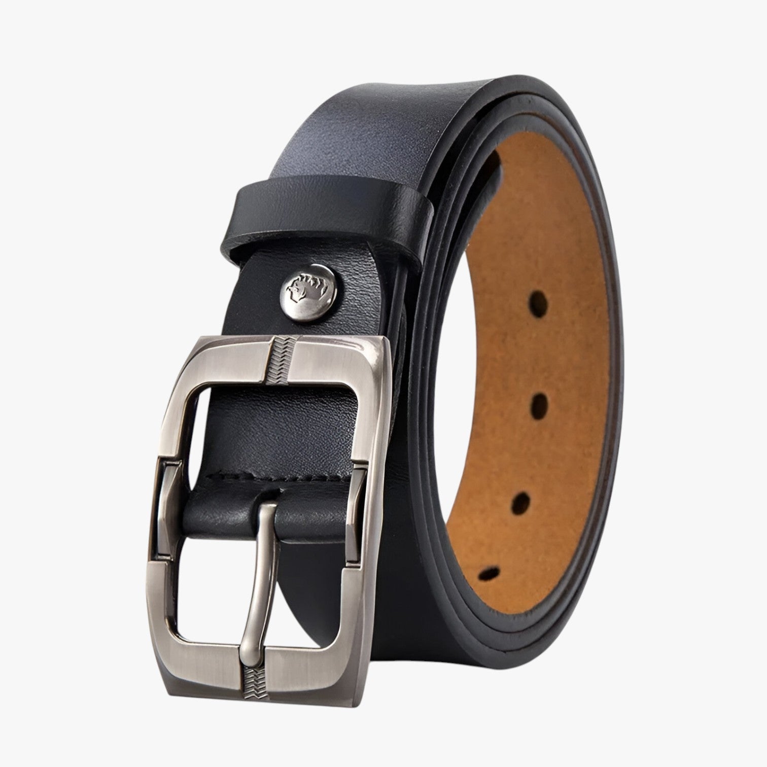 Bryson | Bælte i luksuriøst læder med nålespænde - Sort - men's fashion - {{ product_tags }